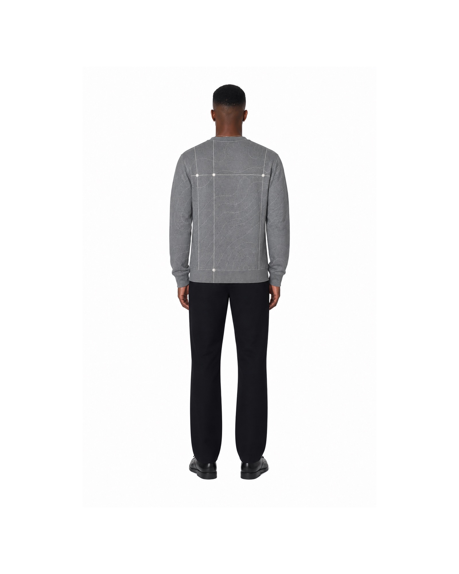 METRO Concrete Signal Sweatshirt back product view on a white background