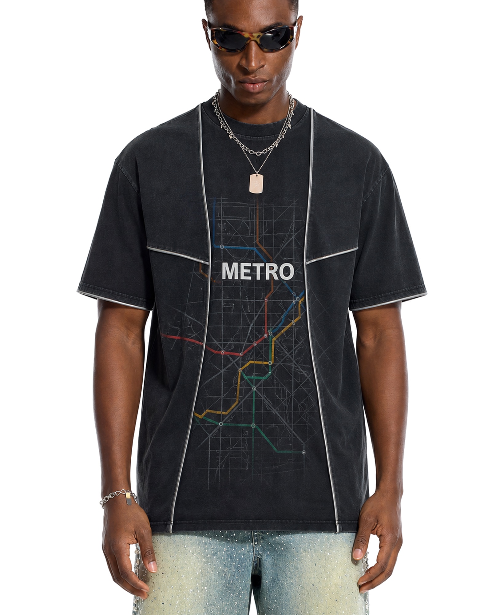 METRO Citytrace Graphic Tee front product view on a white background