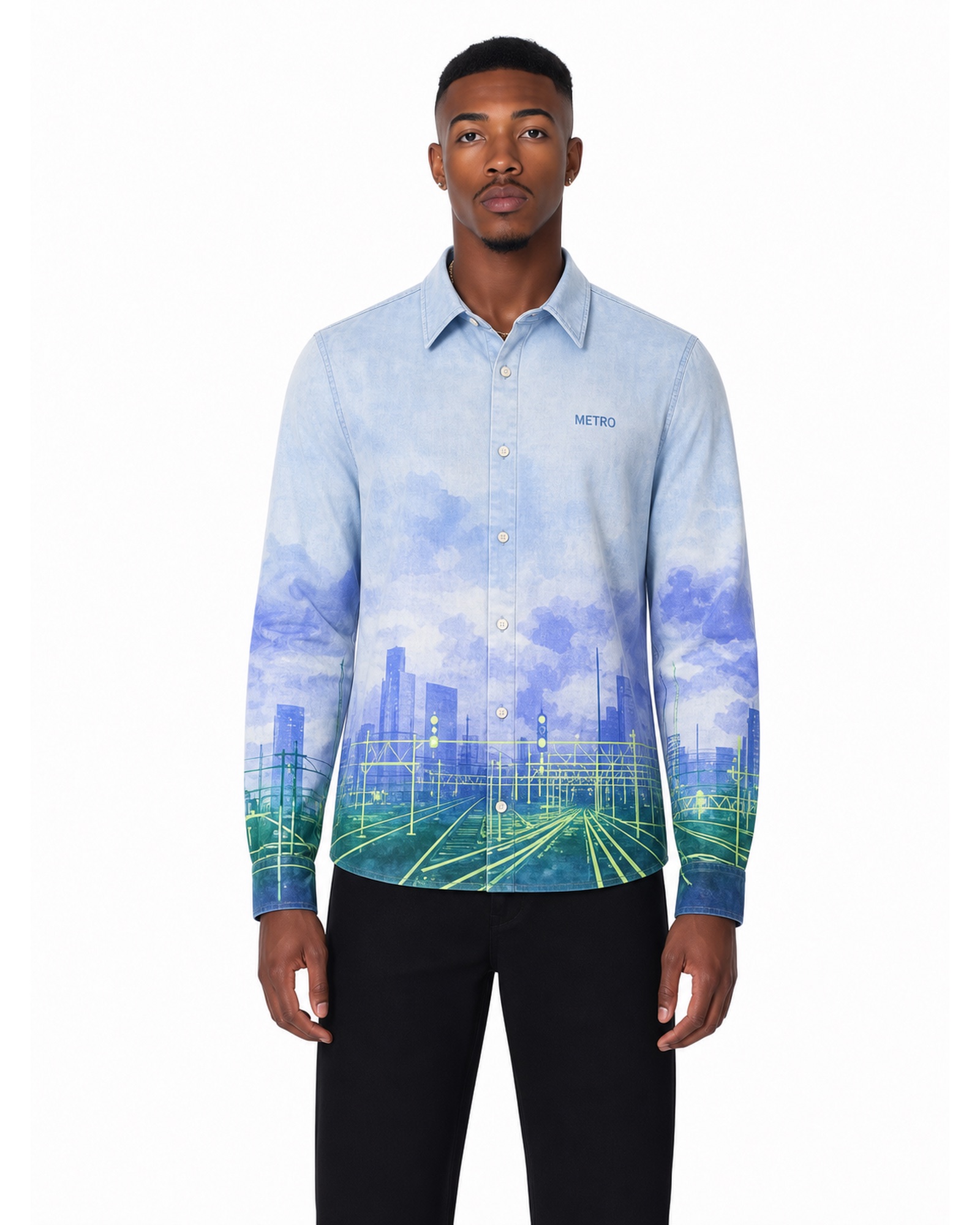 METRO Skyway City Shirt front product view on a white background