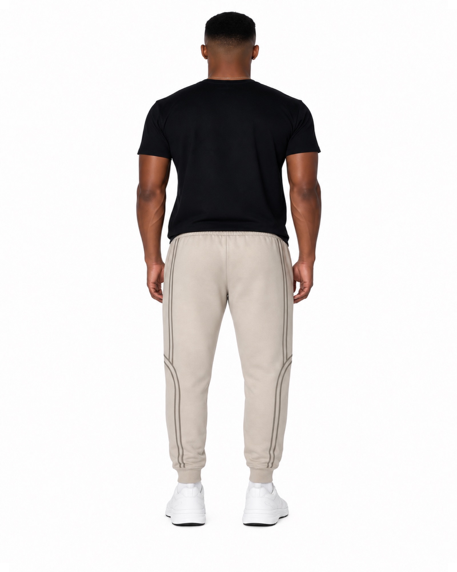 METRO Bone Route Panel Joggers back product view on a white background