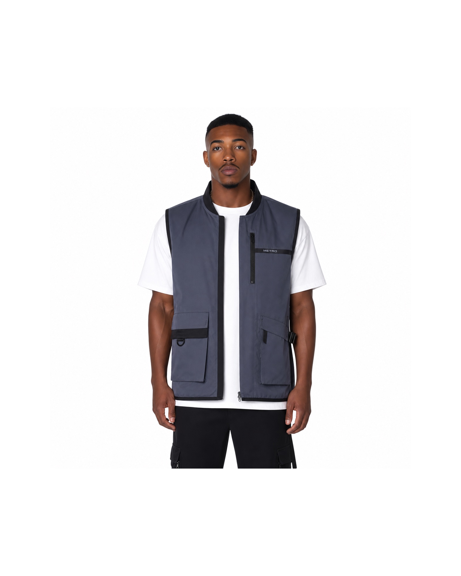 METRO Midnight Depot Utility Vest front product view on a white background