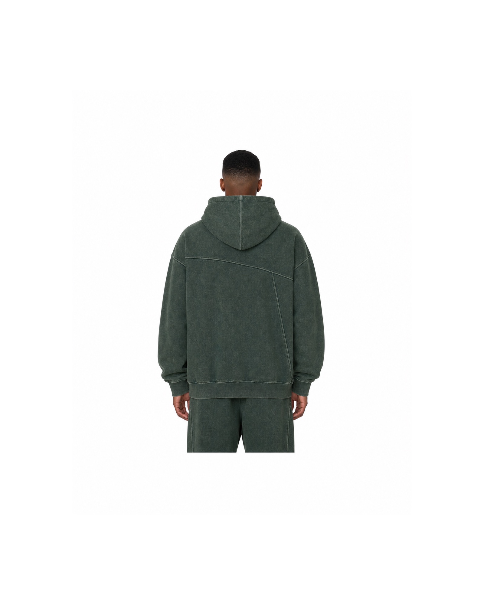 METRO Forest Signal Utility Hoodie back product view on a white background