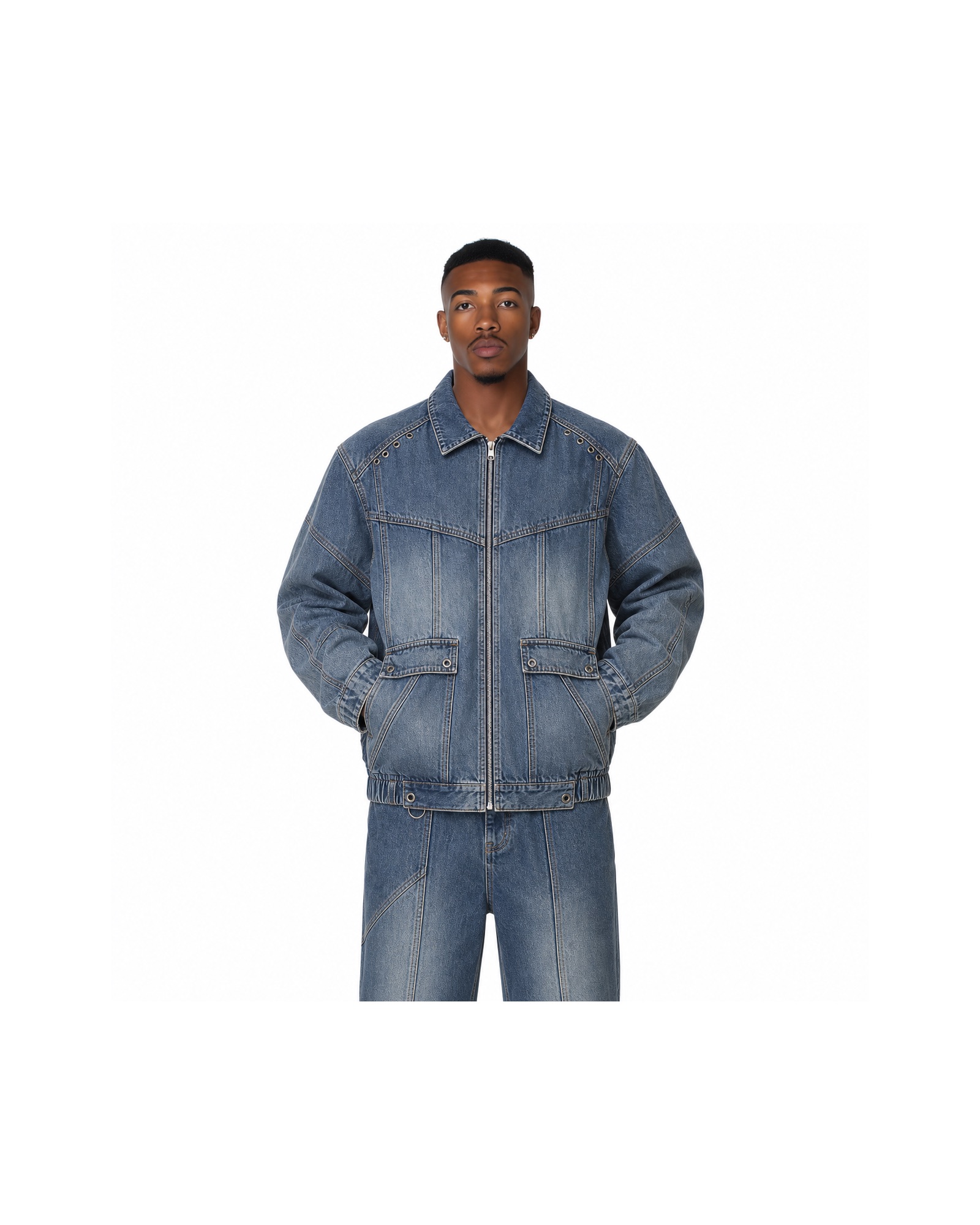 METRO Indigo Arc Denim Set front product view on a white background