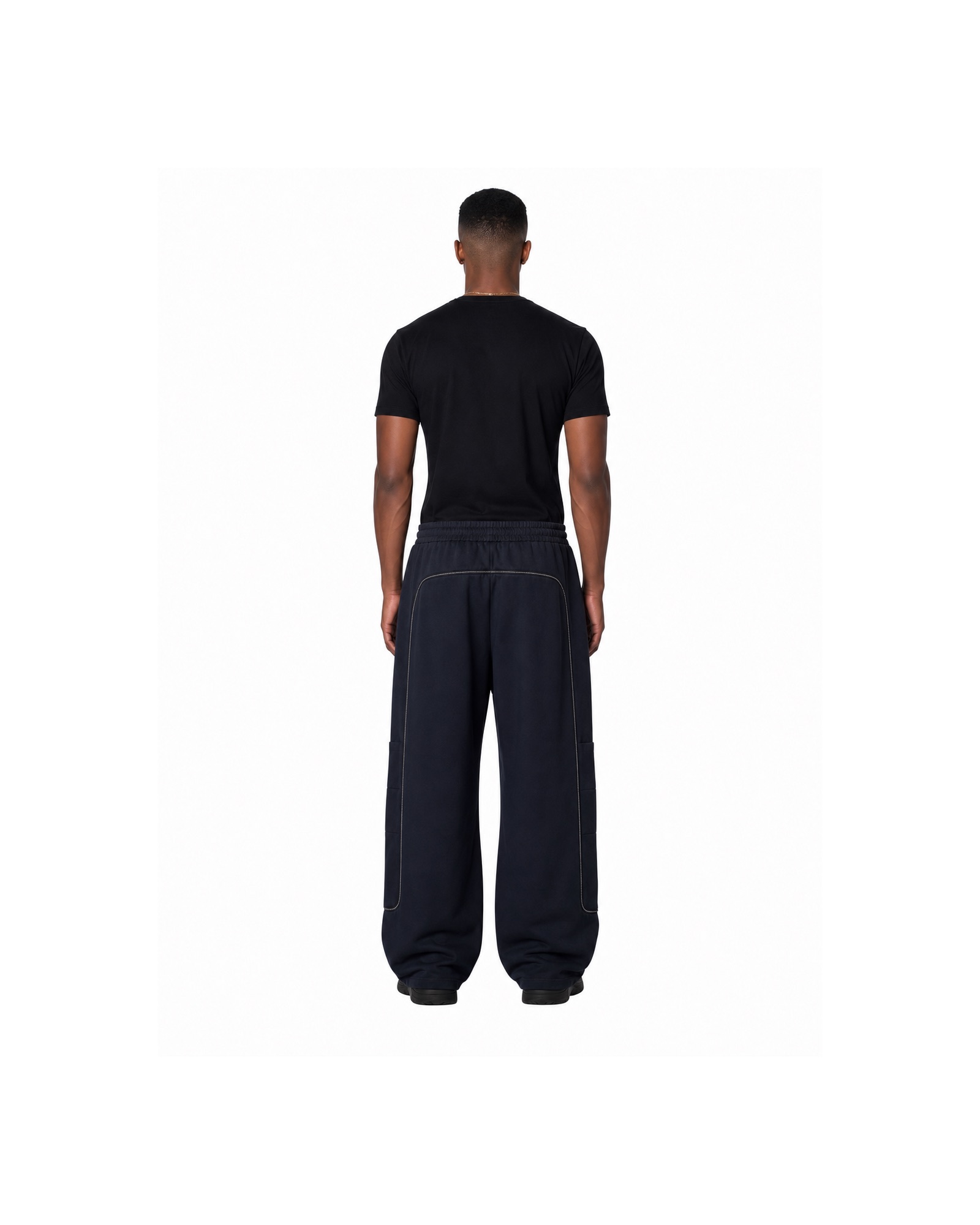 METRO Midnight Platform Sweatpants back product view on a white background