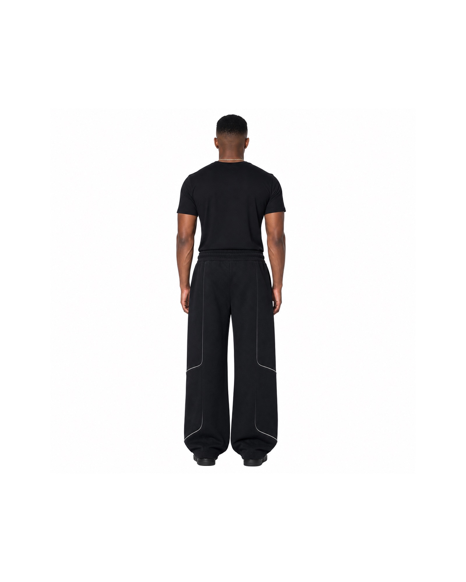 METRO Night Loop Wide-Leg Pants back product view on a white background