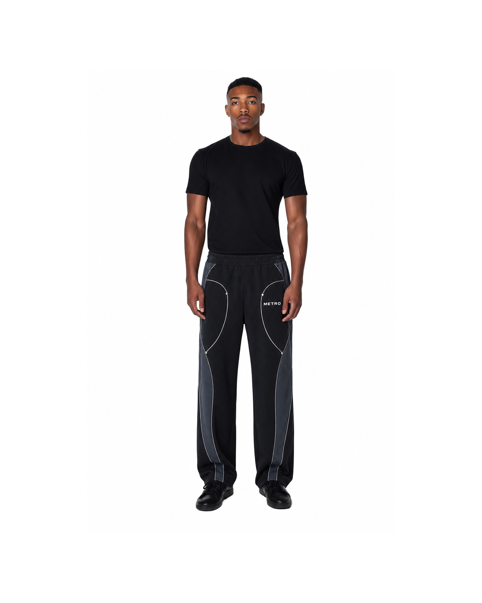 METRO Loop Circuit Track Pants front product view on a white background