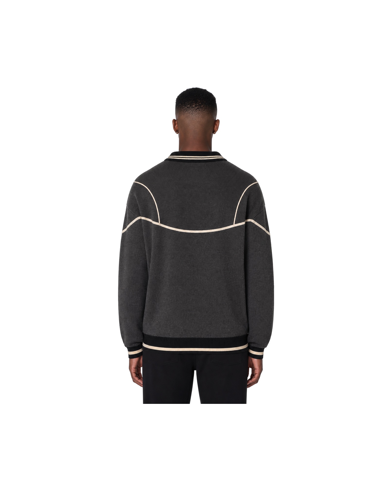 METRO Signal Collar Track Top back product view on a white background