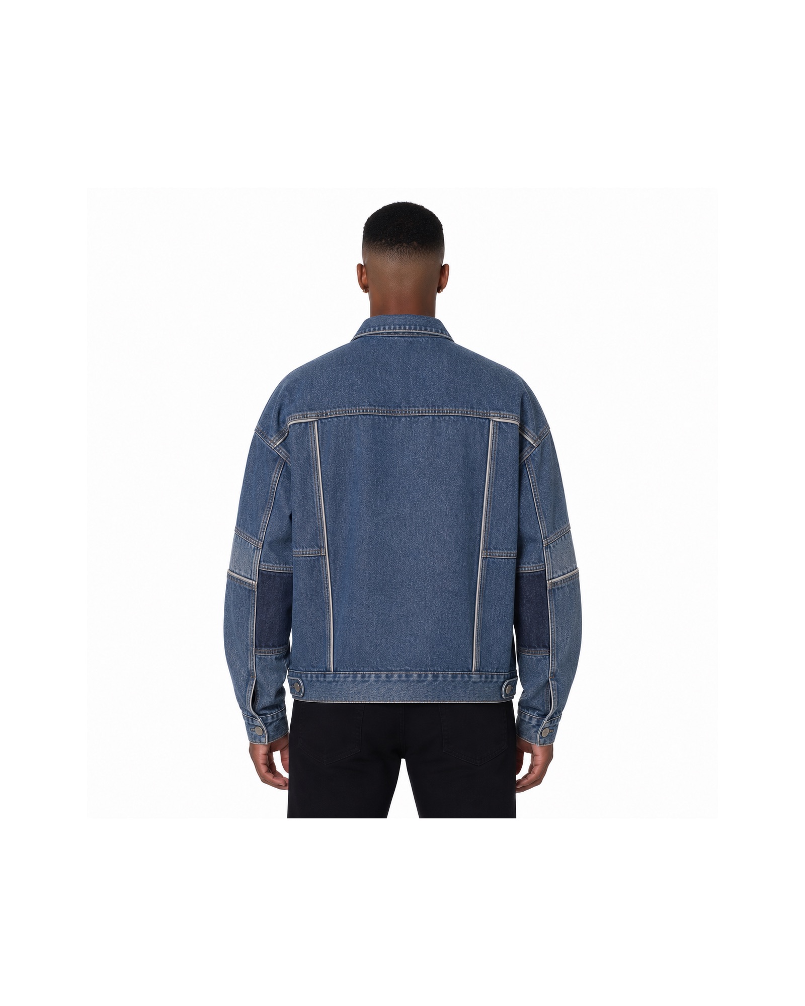 METRO Indigo Switchyard Utility Jacket back product view on a white background
