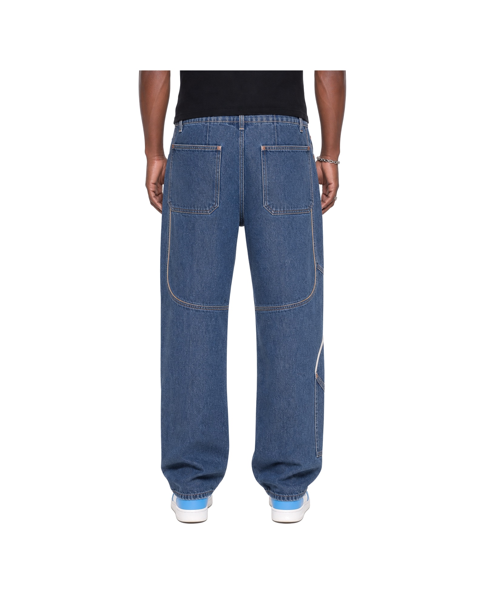 METRO Blue Rail Carpenter Jeans back product view on a white background