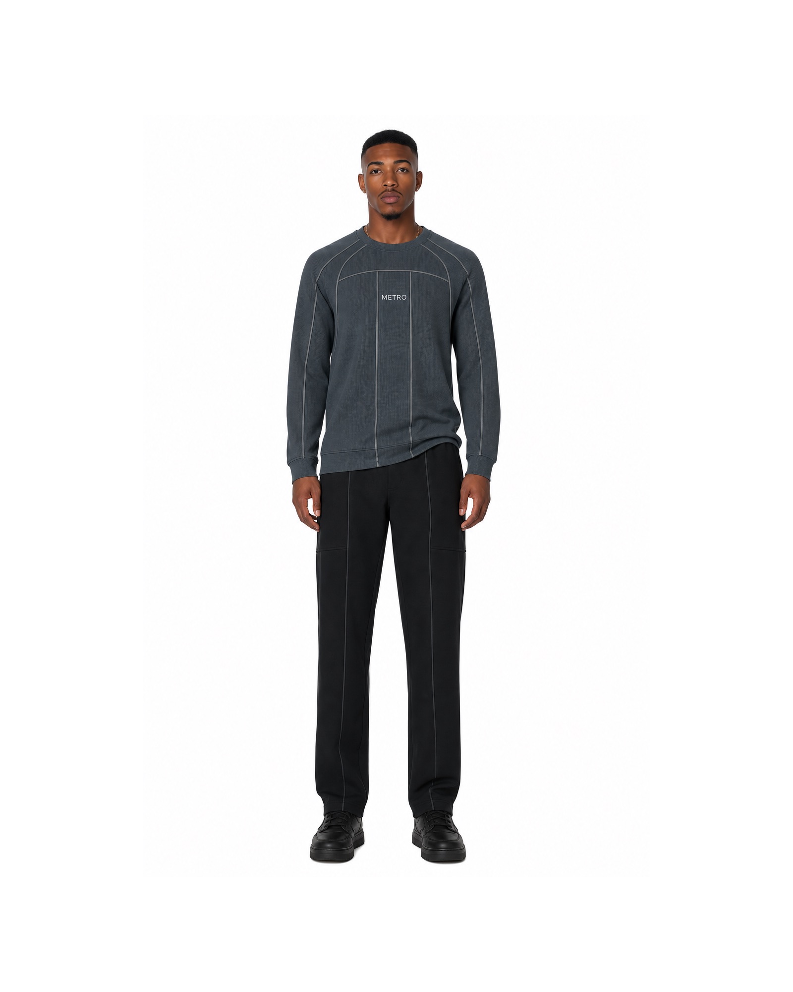 METRO Slate Portal Zip Jacket front product view on a white background