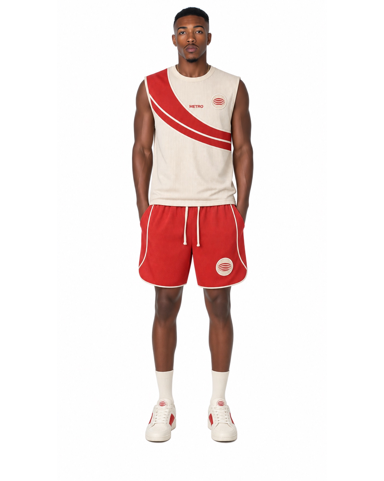 METRO Crimson Sweep Sport Set front product view on a white background