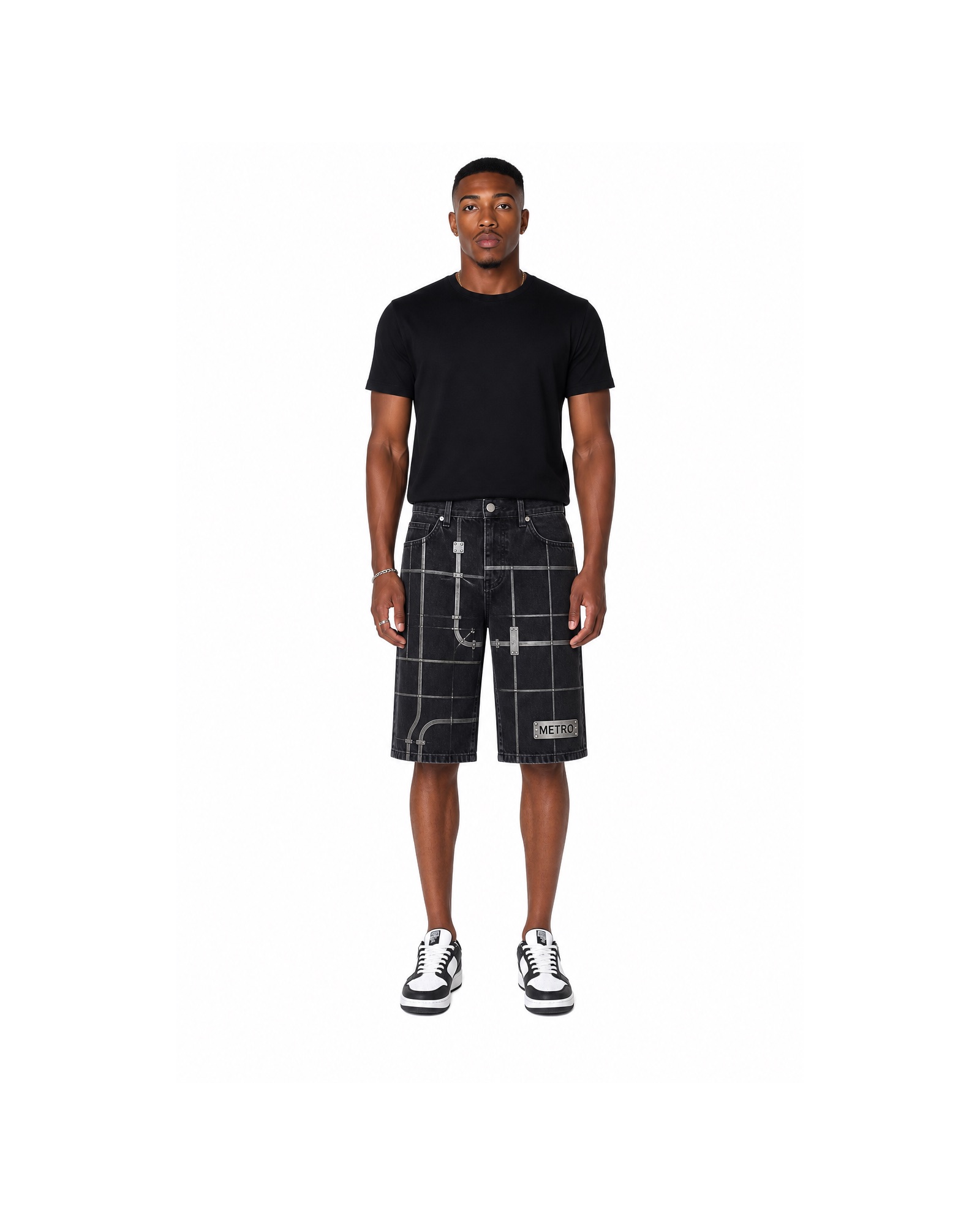 METRO Night Ladder Cargo Shorts front product view on a white background