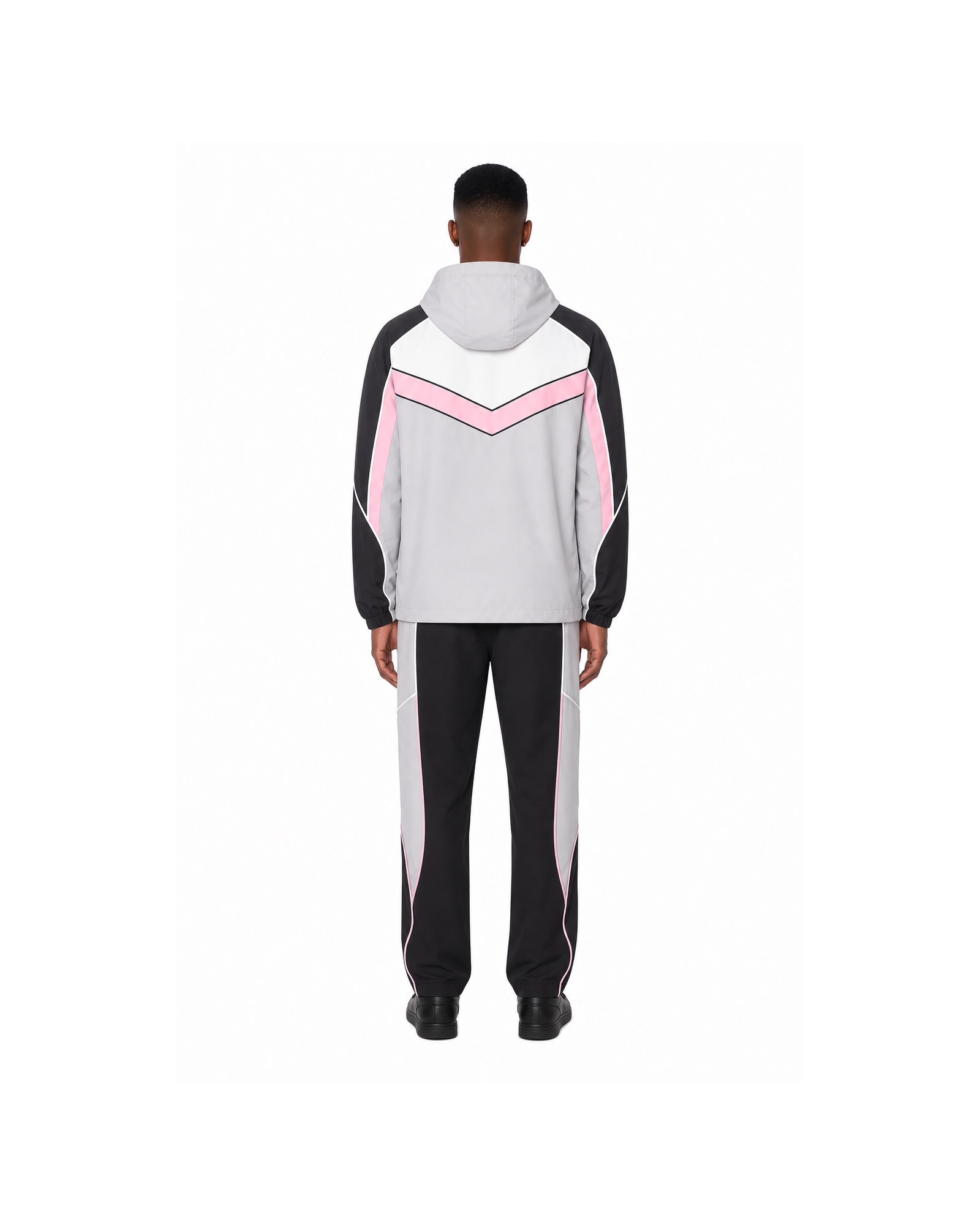 METRO Blush Velocity Track Jacket back product view on a white background