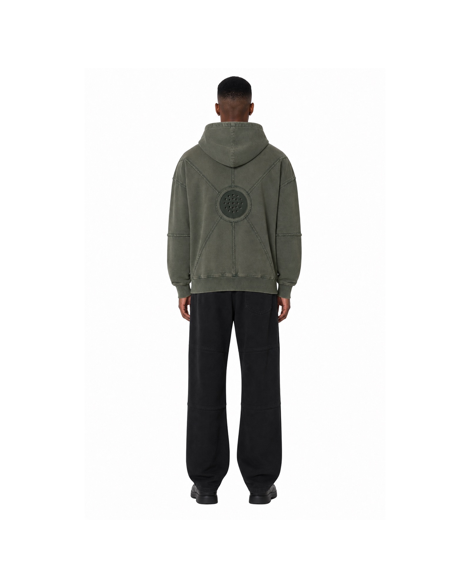 METRO Signal Orbit Hoodie back product view on a white background