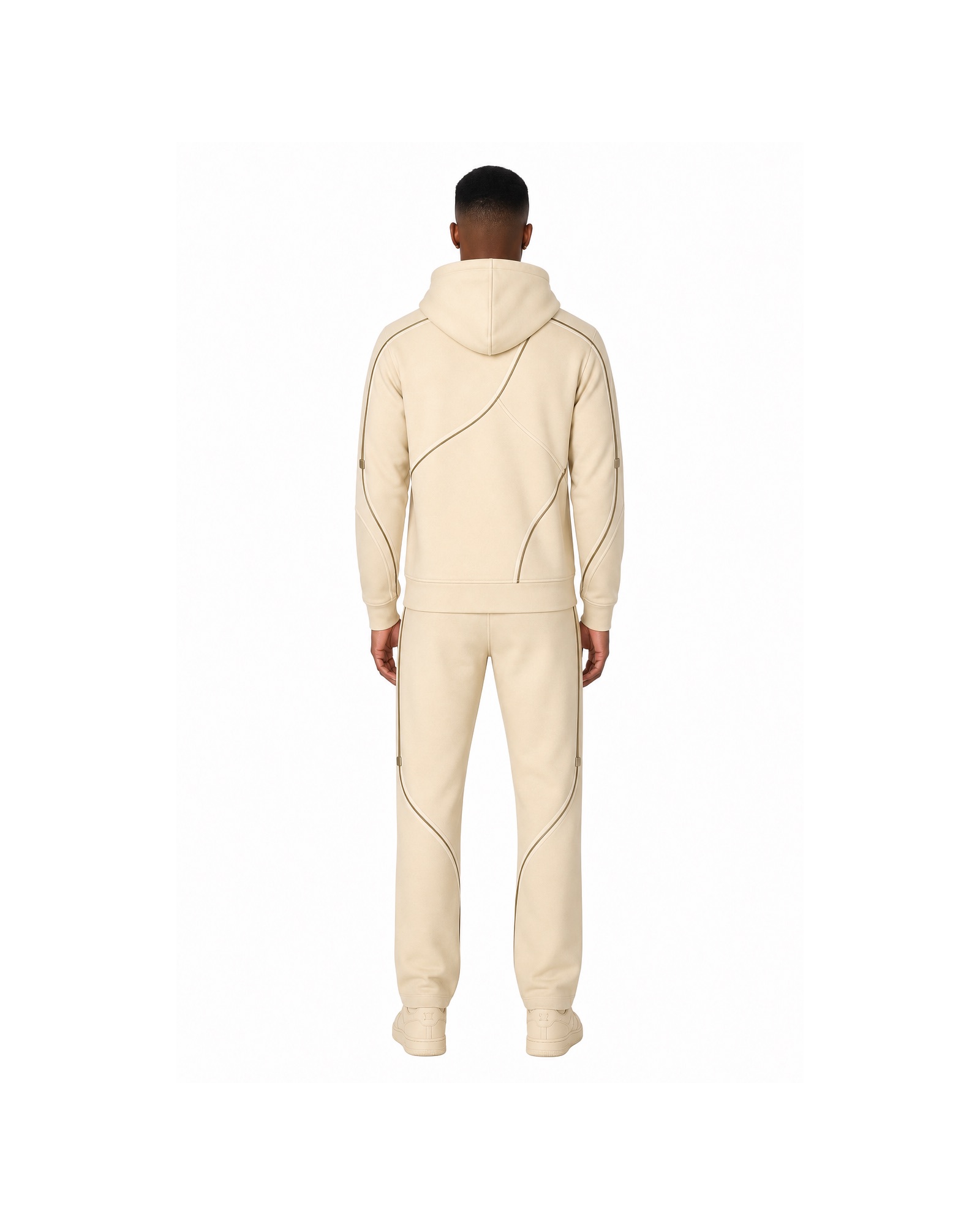 METRO Ivory Platform Tracksuit back product view on a white background