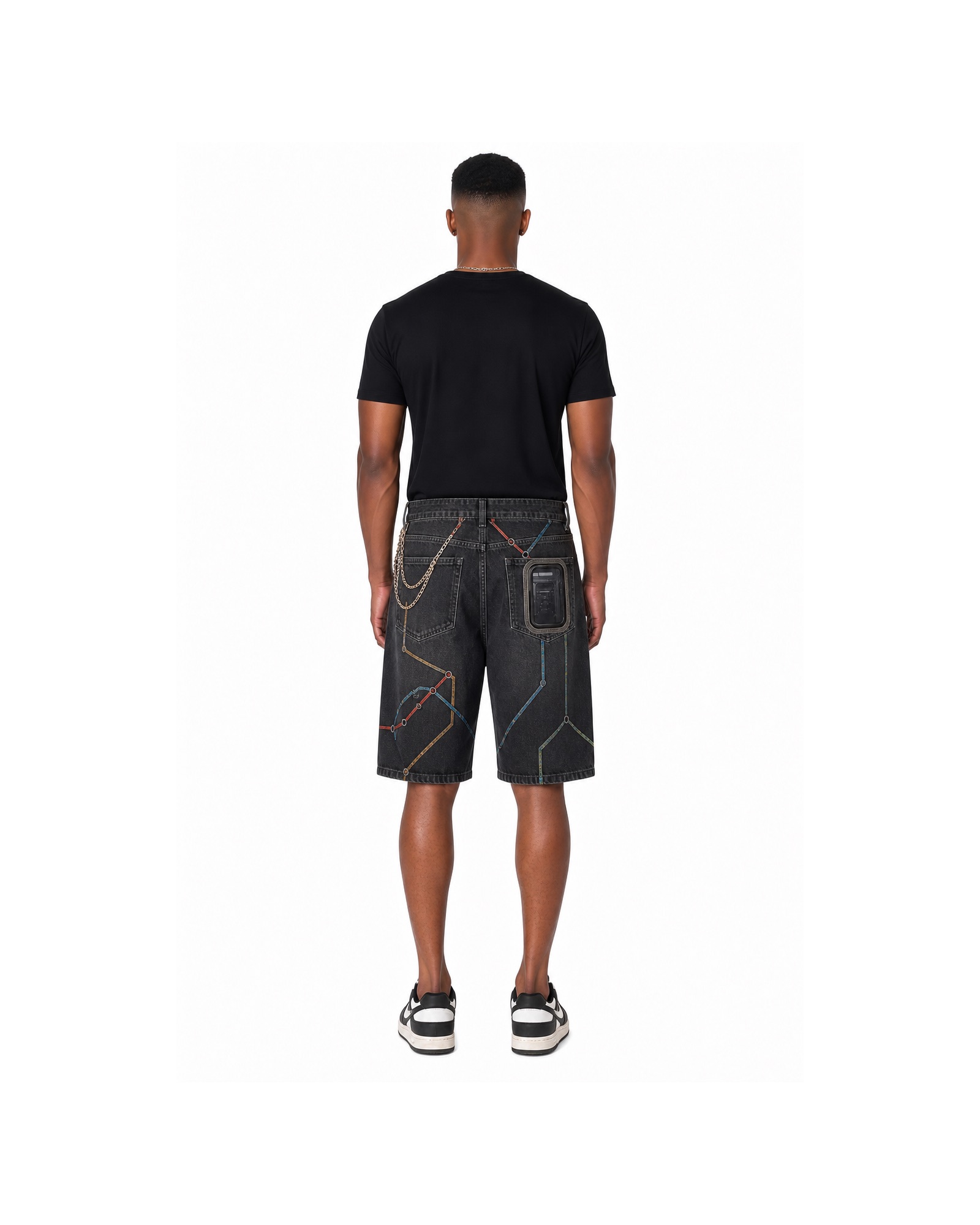 METRO Ember Switch Cargo Shorts back product view on a white background