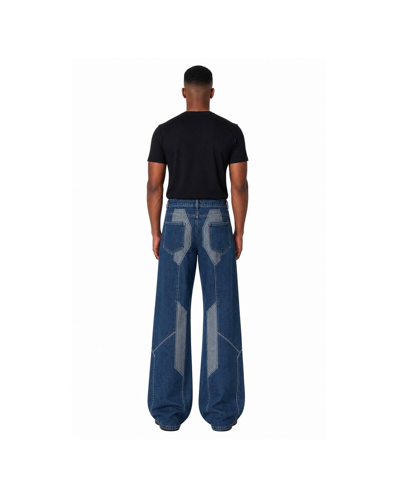 METRO Nightsplice Wide Jeans back product view on a white background