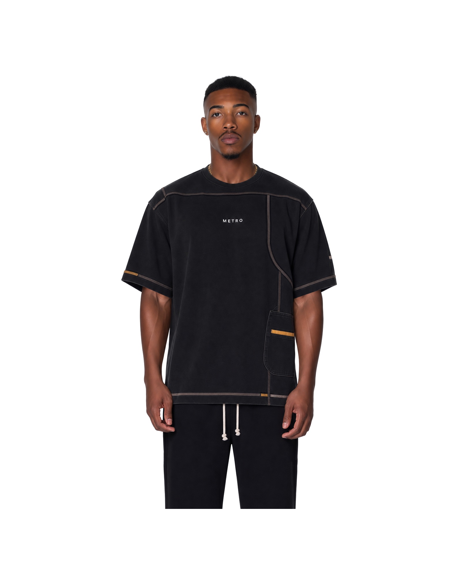 METRO Night Marker Oversized Tee front product view on a white background