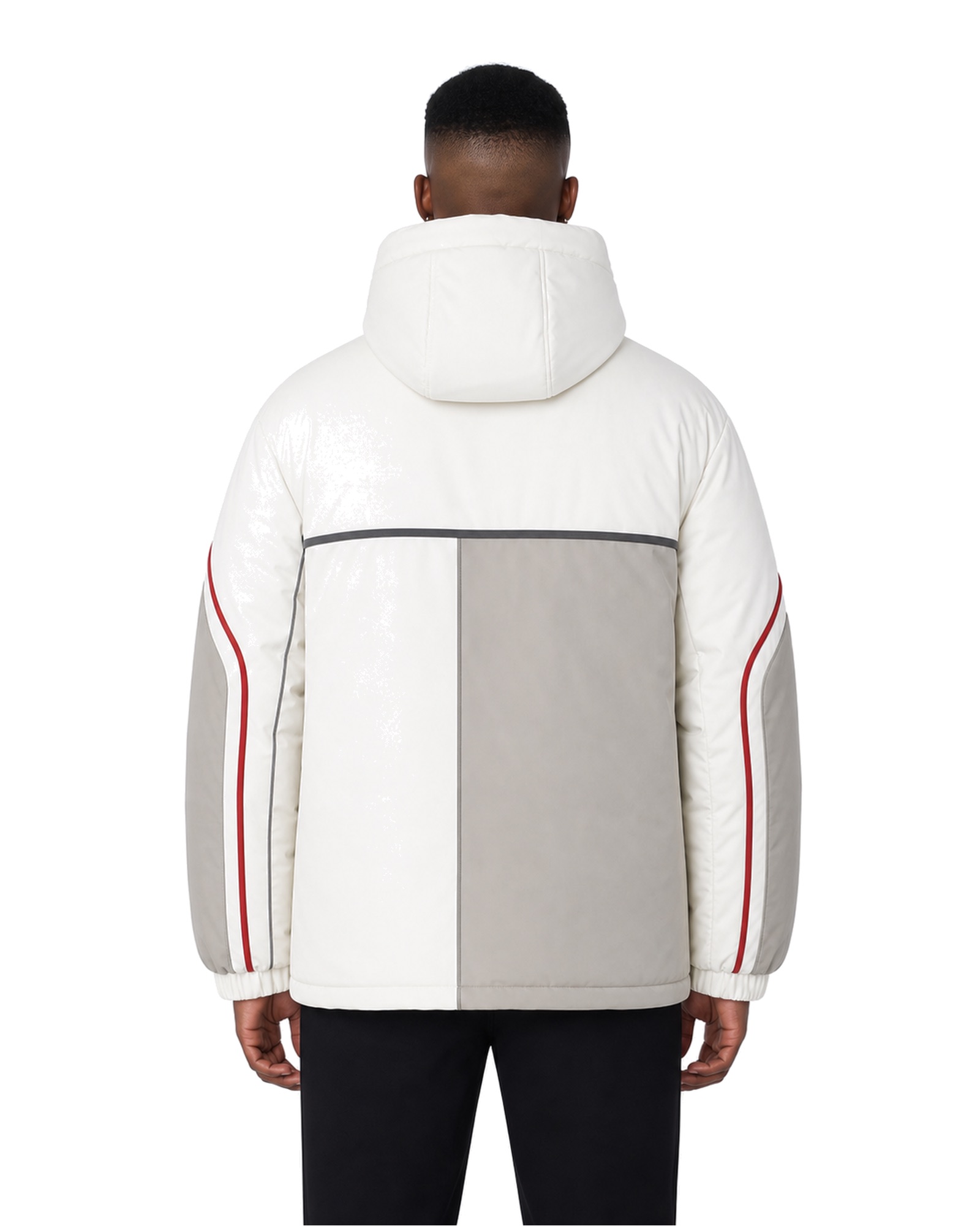 METRO Frost Signal Puffer Jacket back product view on a white background