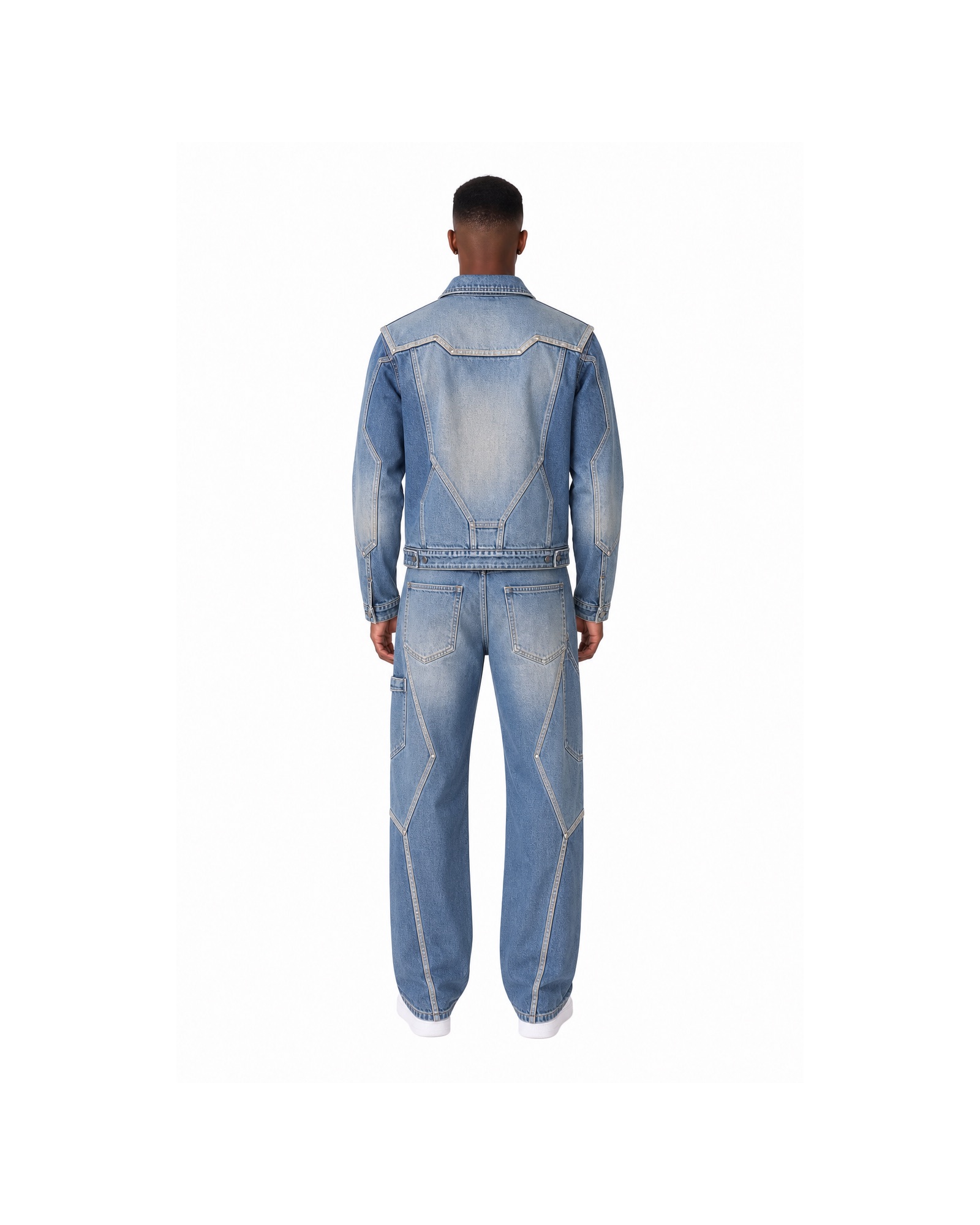 METRO Icegrid Denim Set back product view on a white background