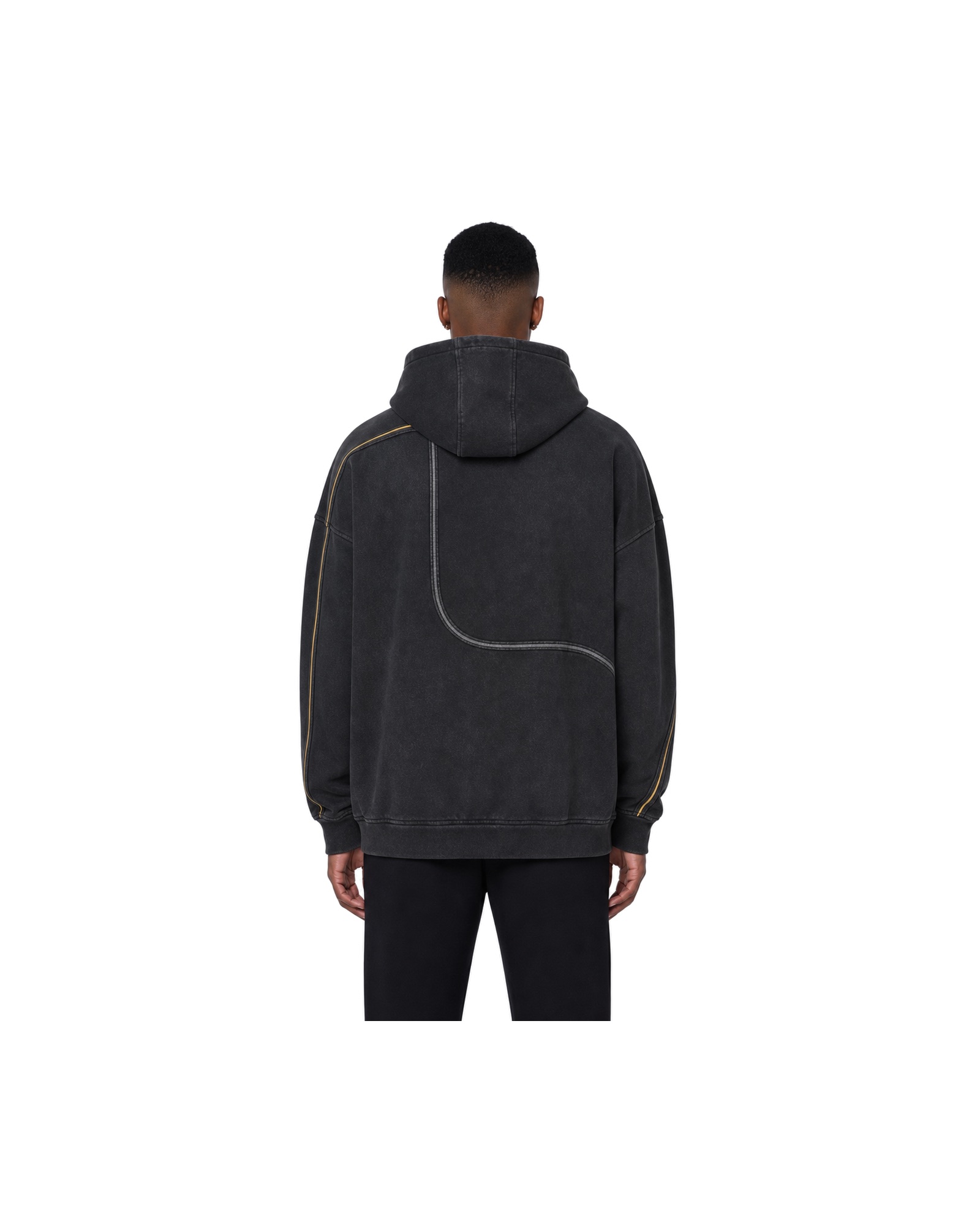 METRO Midnight Compass Hoodie back product view on a white background