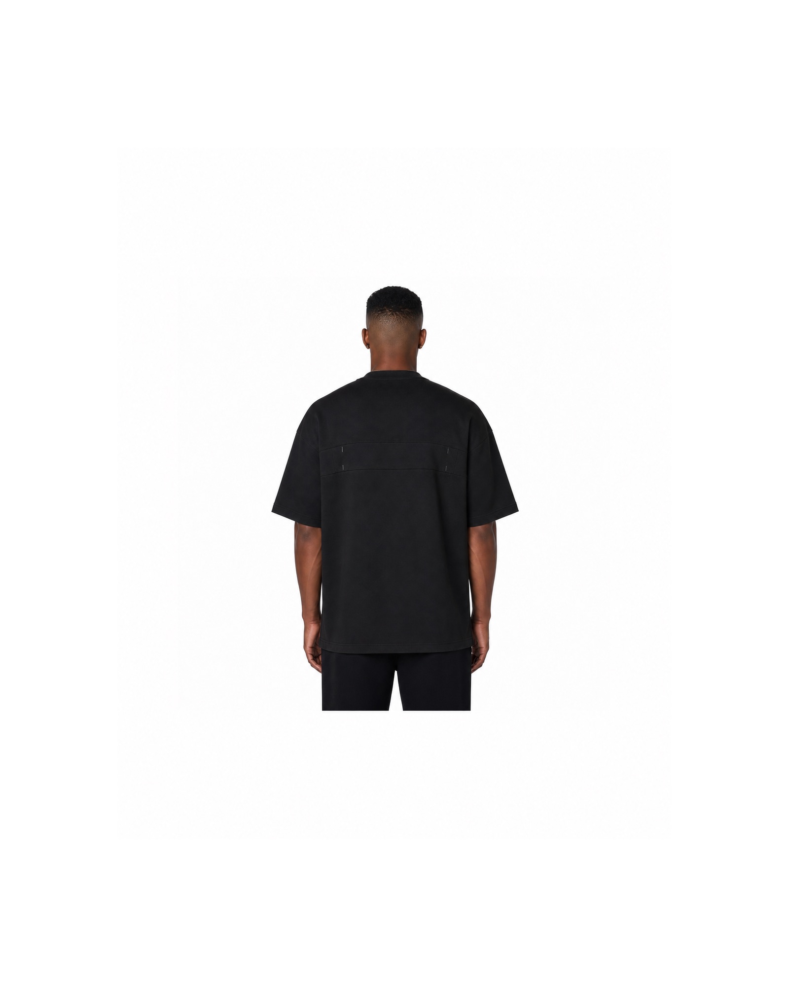 METRO Blackout Platform Oversized Tee back product view on a white background