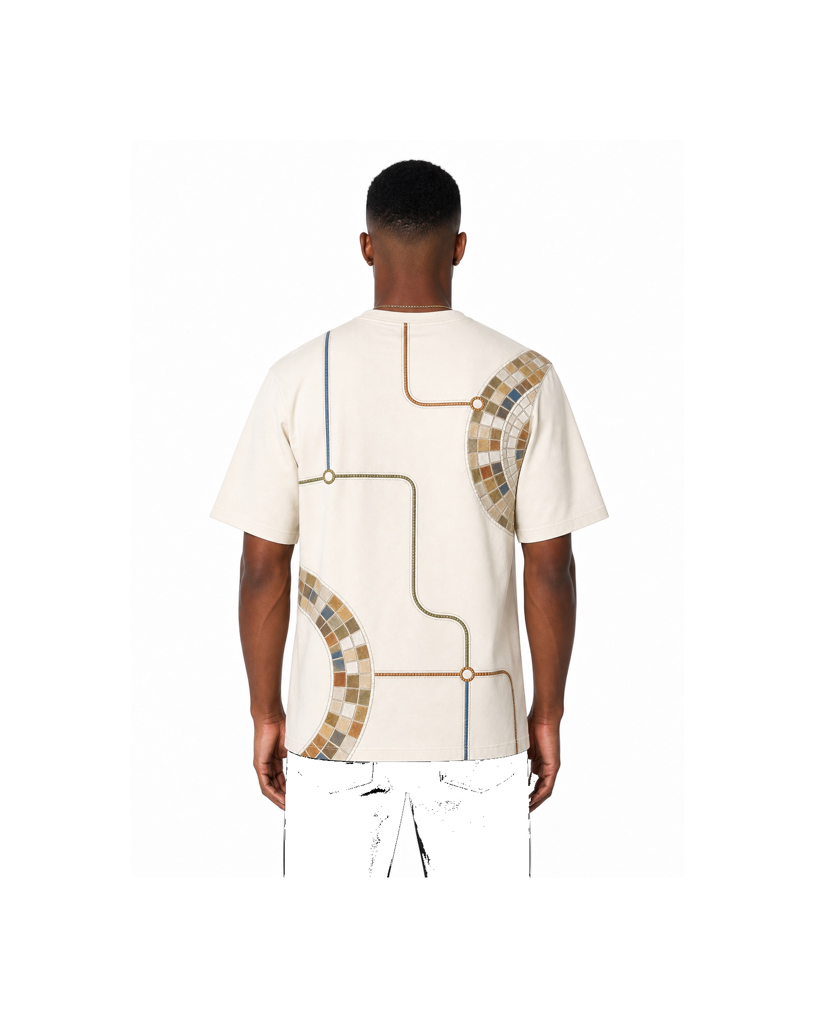 METRO Ivory Switchboard Utility Tee back product view on a white background