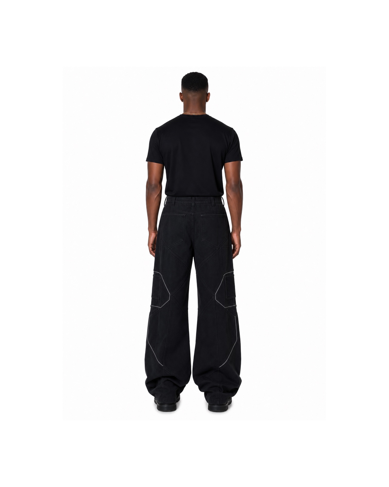 METRO Blackline Armored Cargo Pants back product view on a white background