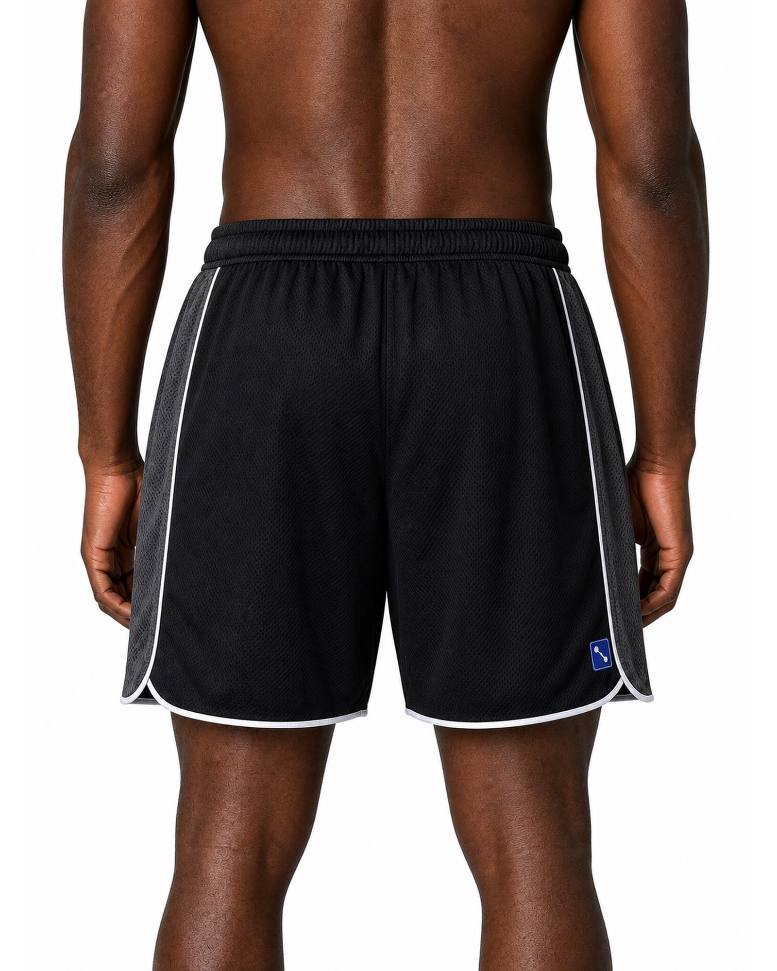 METRO Nightcourt Piped Shorts back product view on a white background