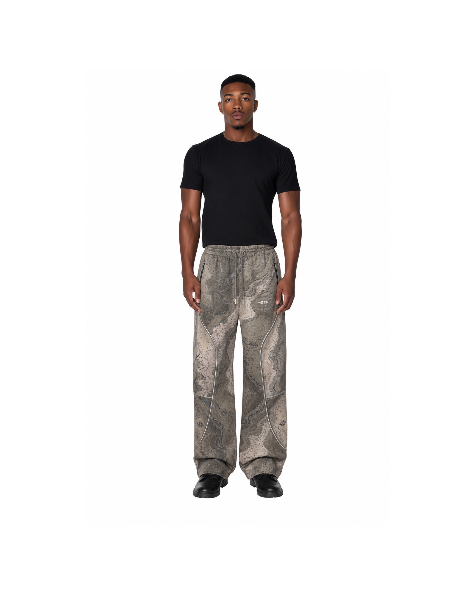 METRO Stone Drift Cargo Pants front product view on a white background