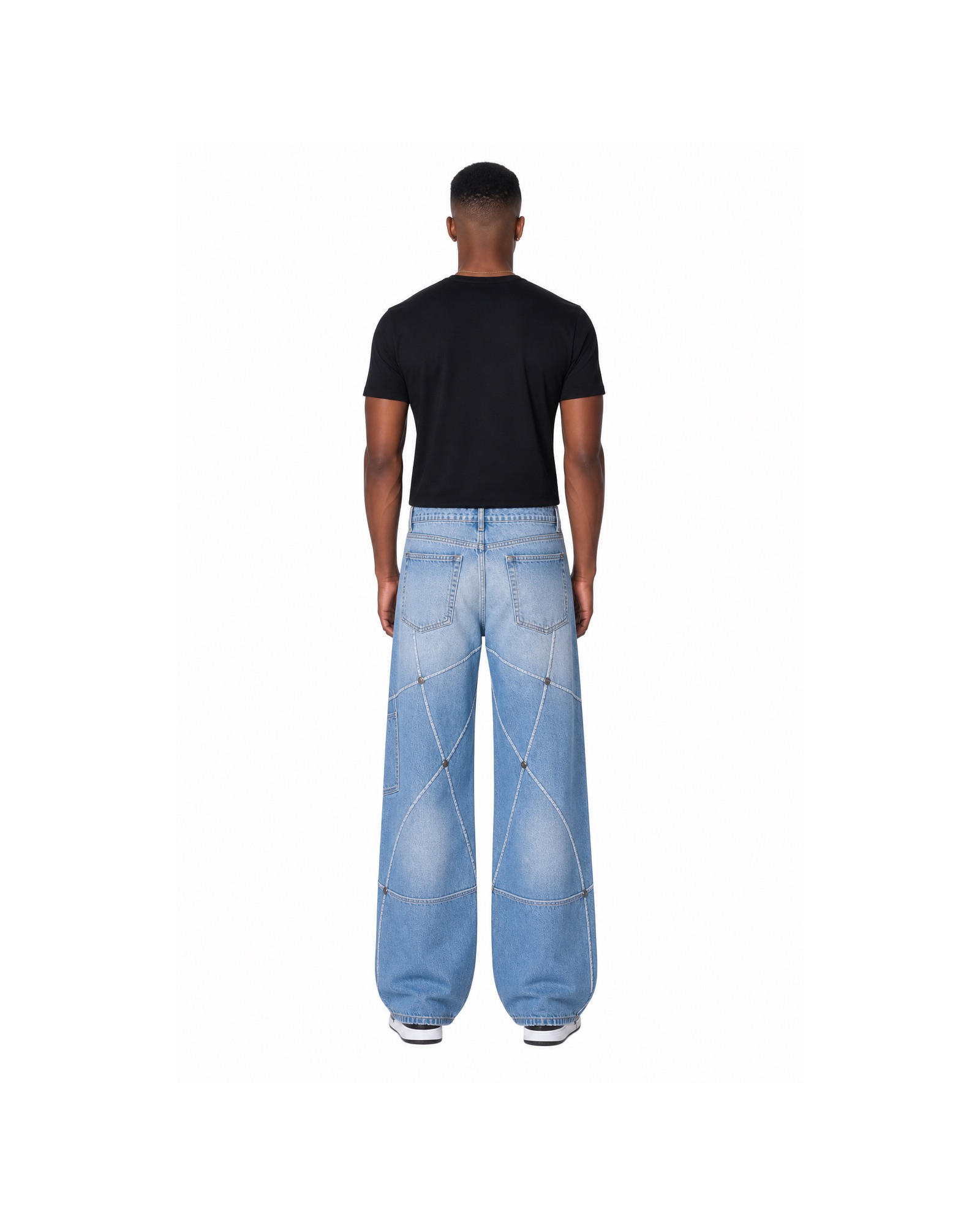 METRO Clearline Baggy Jeans back product view on a white background