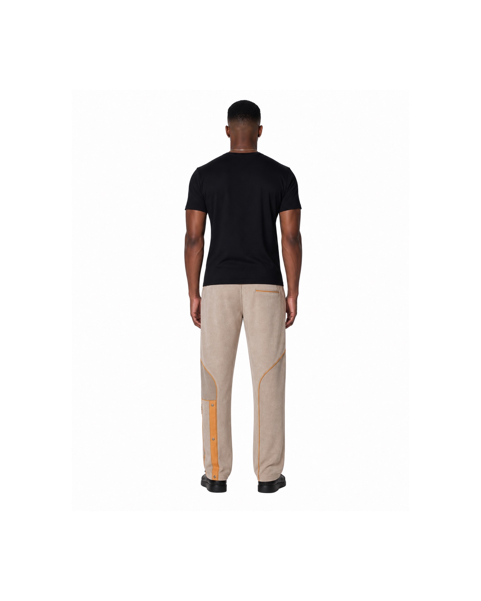 METRO Sand Patchline Utility Joggers back product view on a white background
