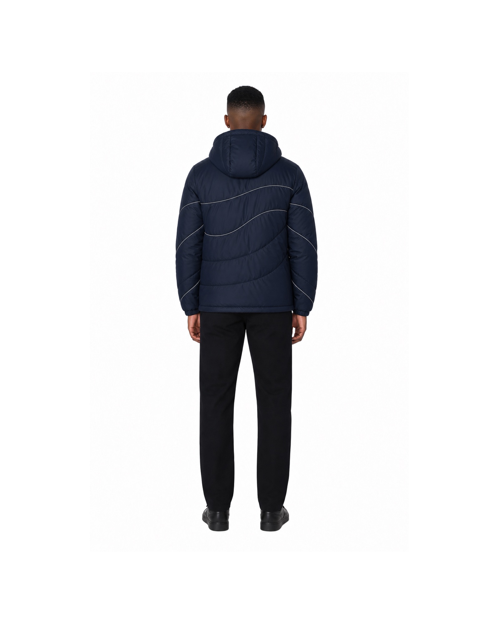 METRO Midnight Capsule Puffer back product view on a white background