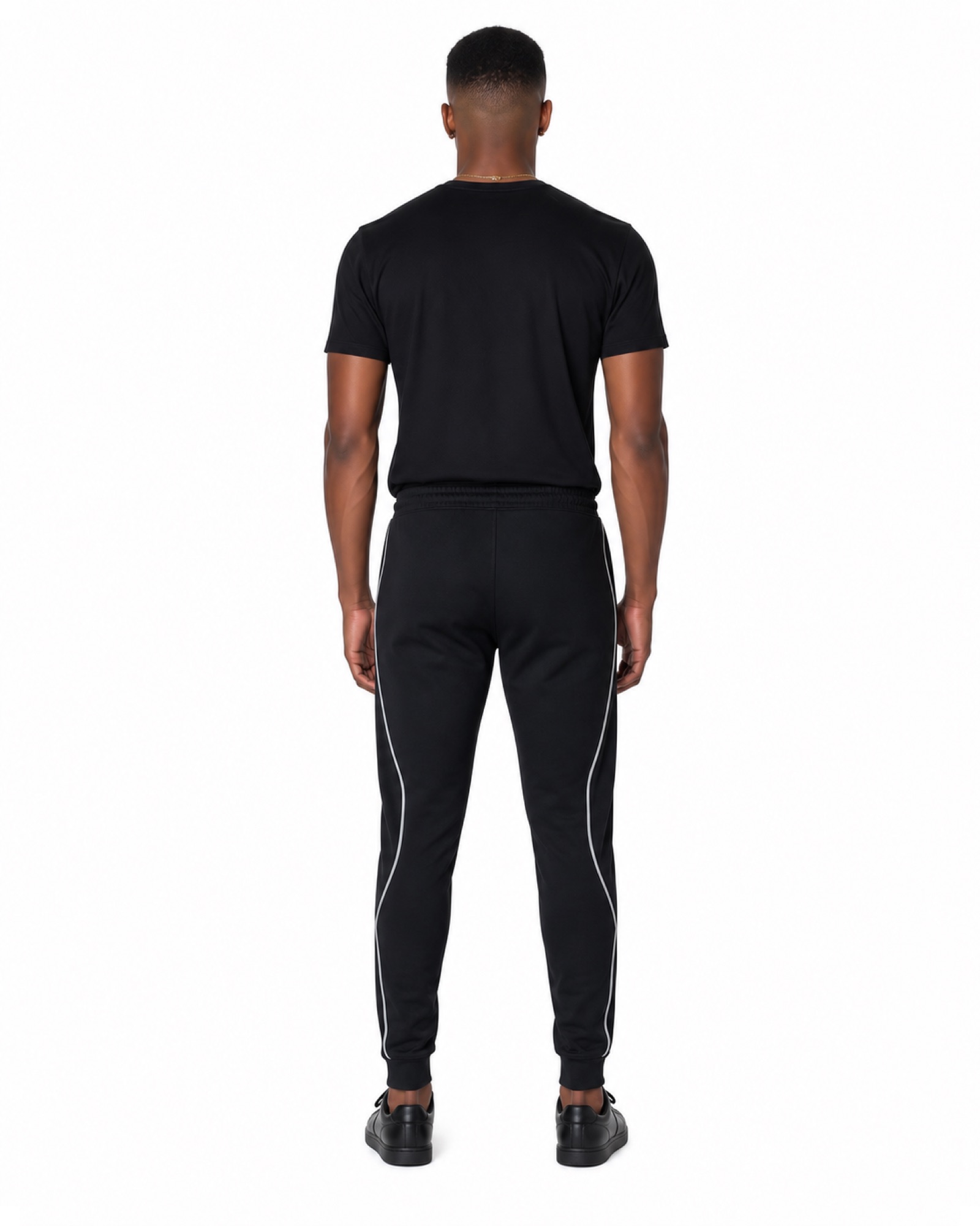 METRO Midnight Arc Tech Joggers back product view on a white background