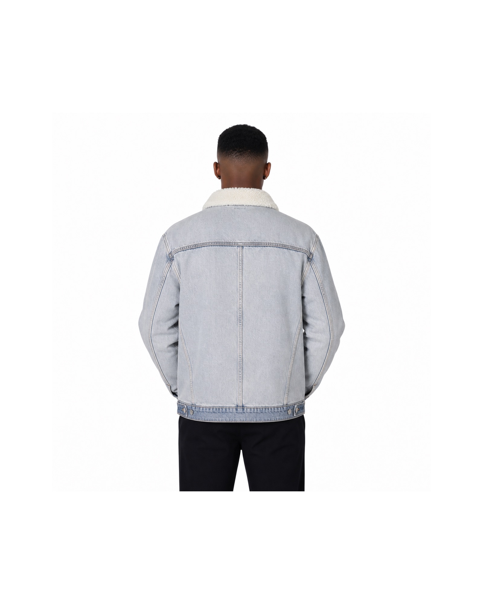 METRO Frost Yard Trucker Jacket back product view on a white background