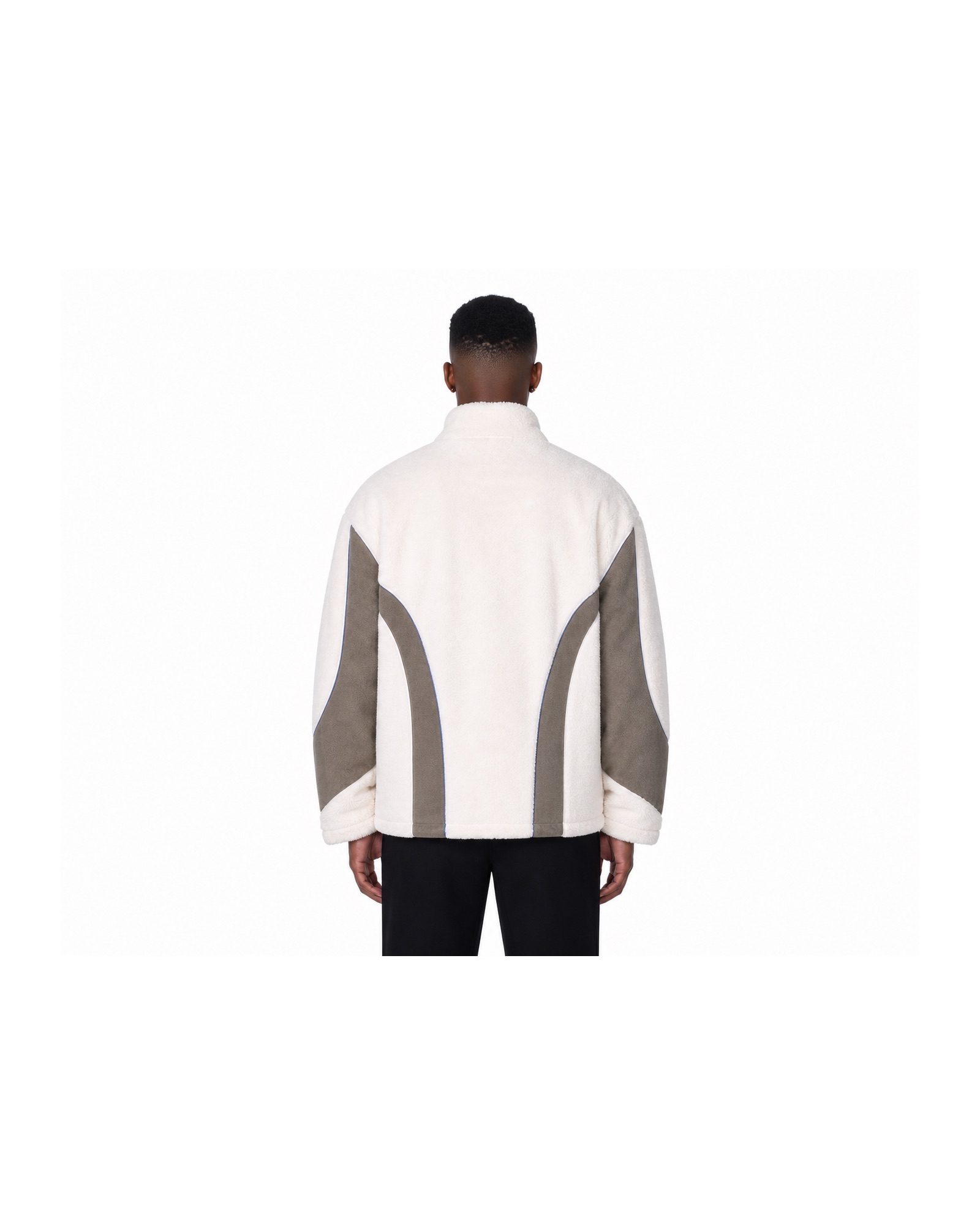 METRO Glacier Curve Fleece Jacket back product view on a white background