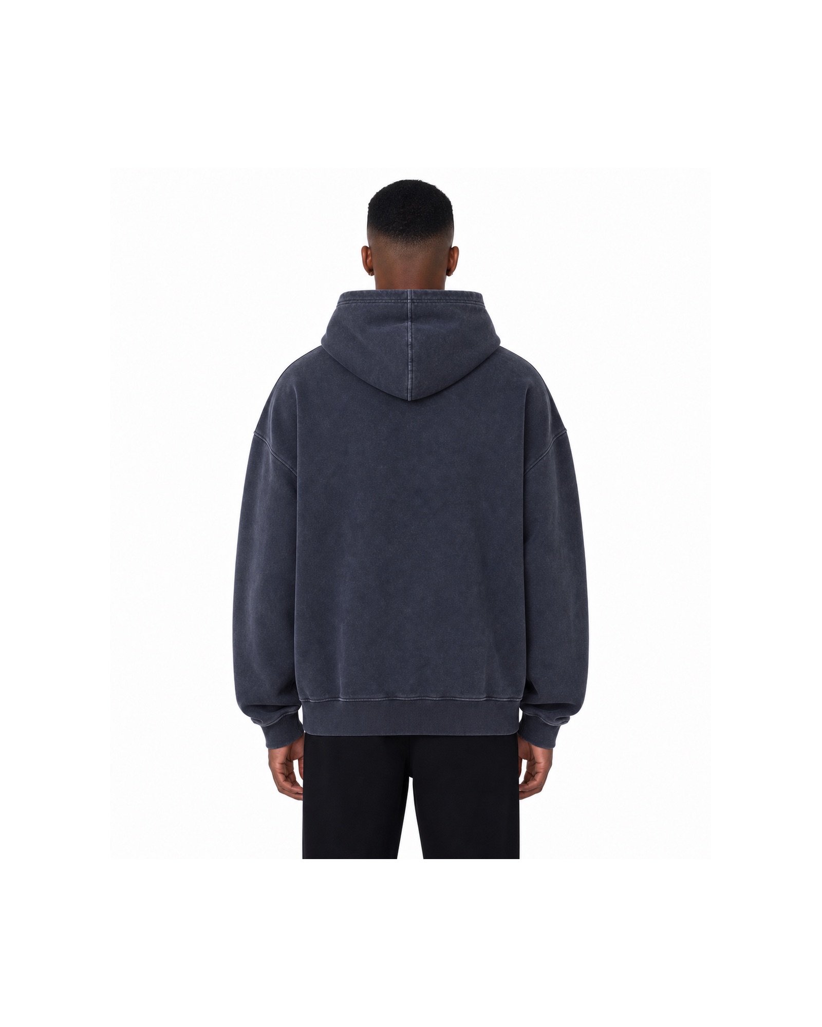 METRO Midnight Arc Hoodie back product view on a white background