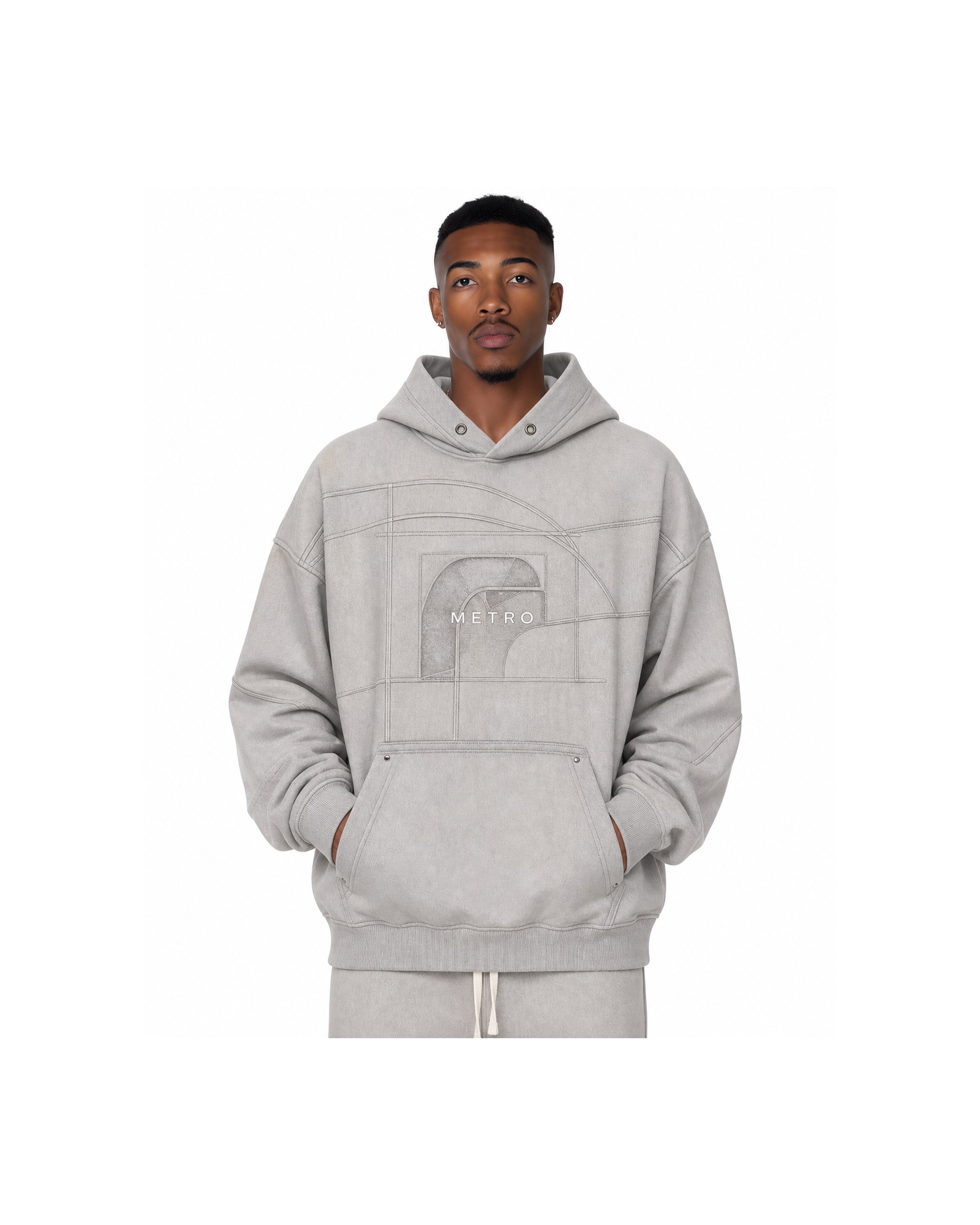 METRO Cloud Portal Hoodie front product view on a white background