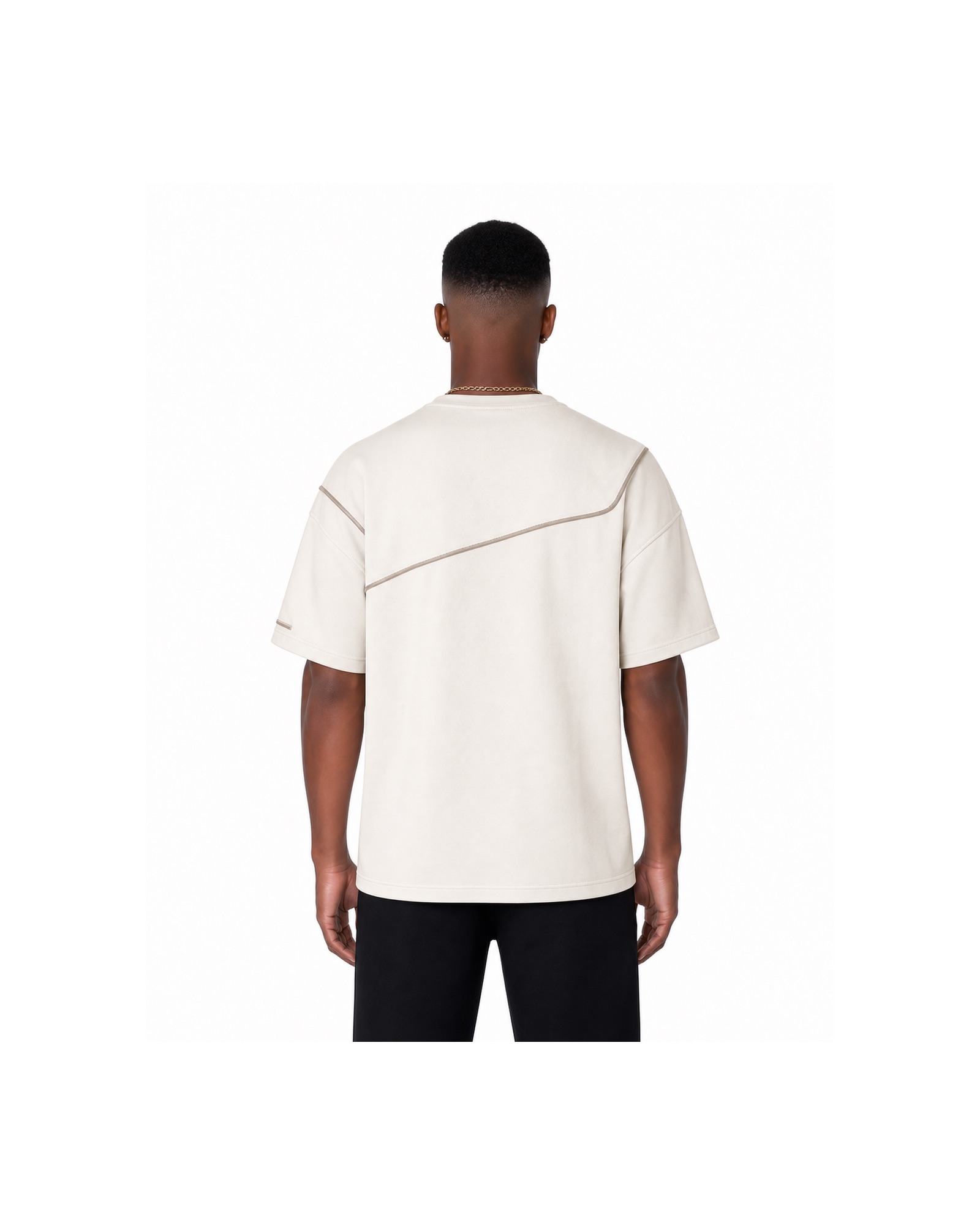METRO White Terminal Utility Tee back product view on a white background