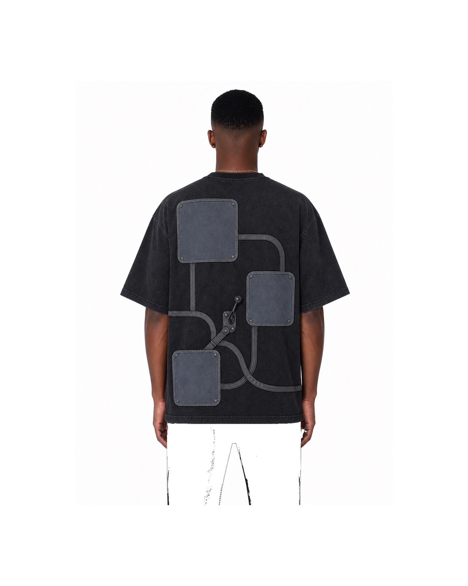 METRO Carbon Block Utility Tee back product view on a white background