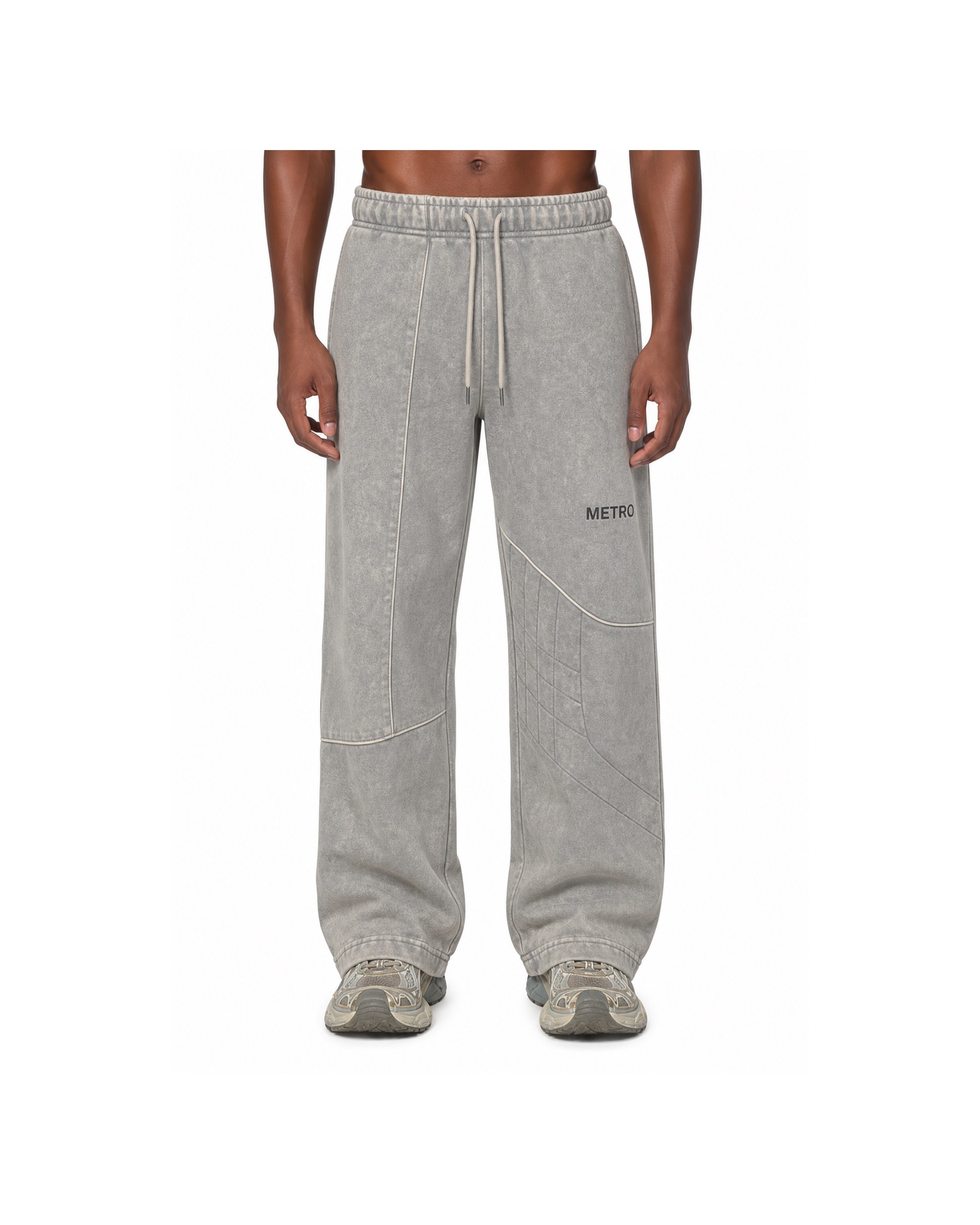METRO Fogline Wide-Leg Sweatpants front product view on a white background