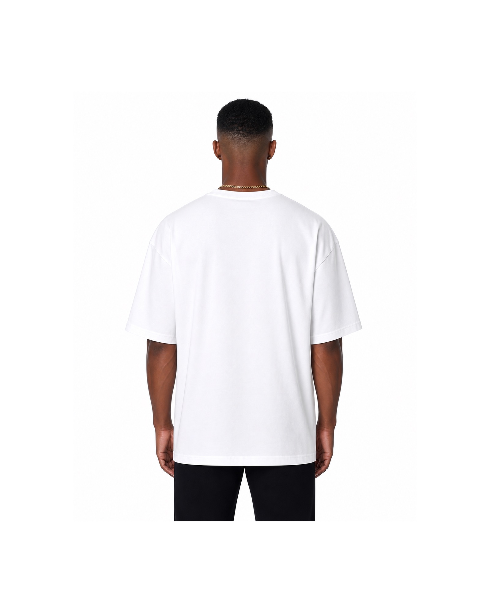METRO White Billboard Tee back product view on a white background