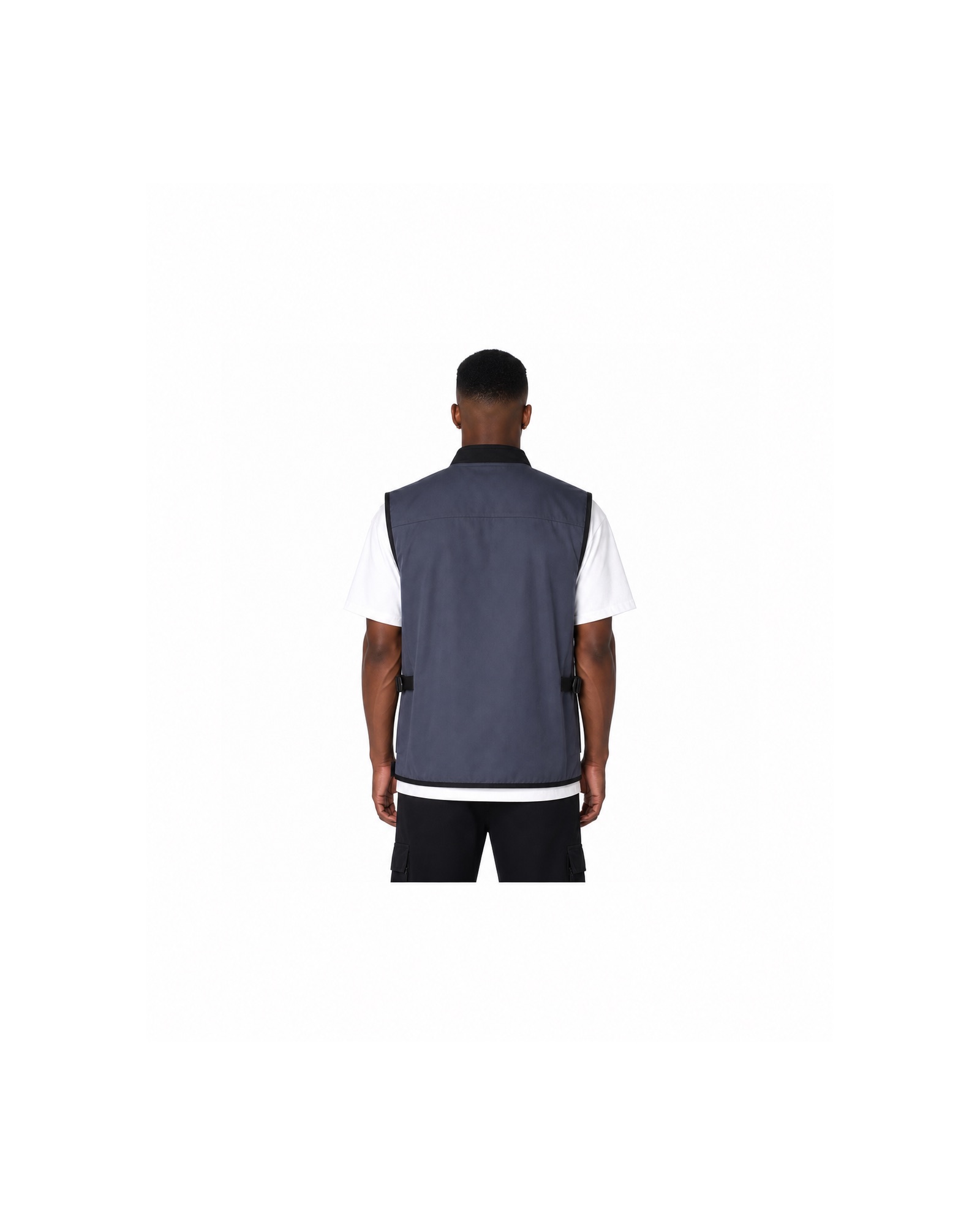 METRO Midnight Depot Utility Vest back product view on a white background
