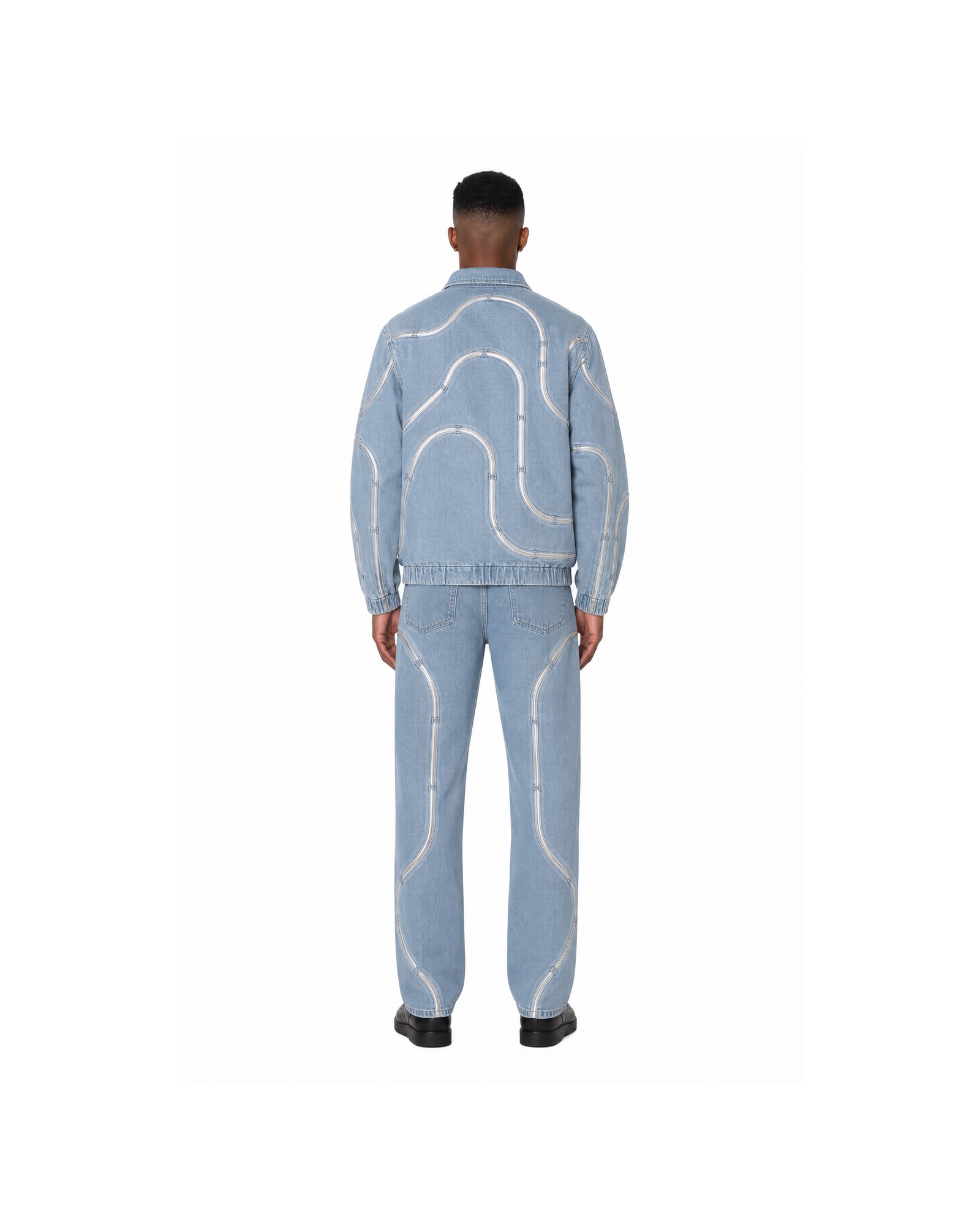 METRO Glacier Route Denim Set back product view on a white background