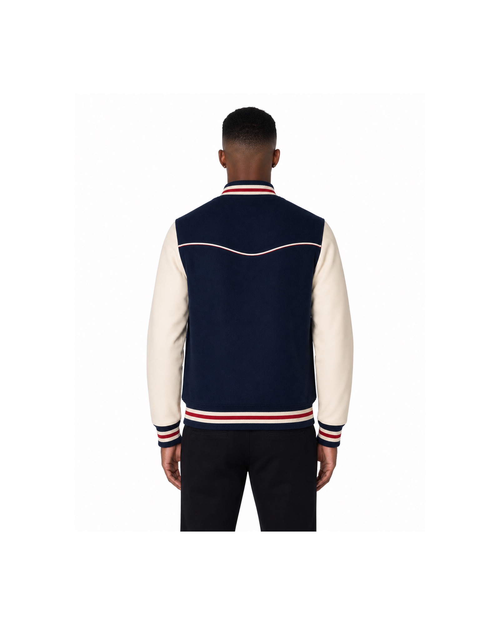 METRO Heritage Line Varsity Jacket back product view on a white background
