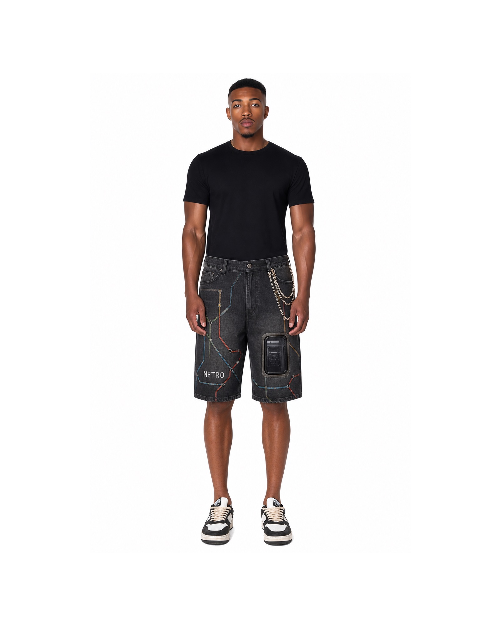 METRO Ember Switch Cargo Shorts front product view on a white background