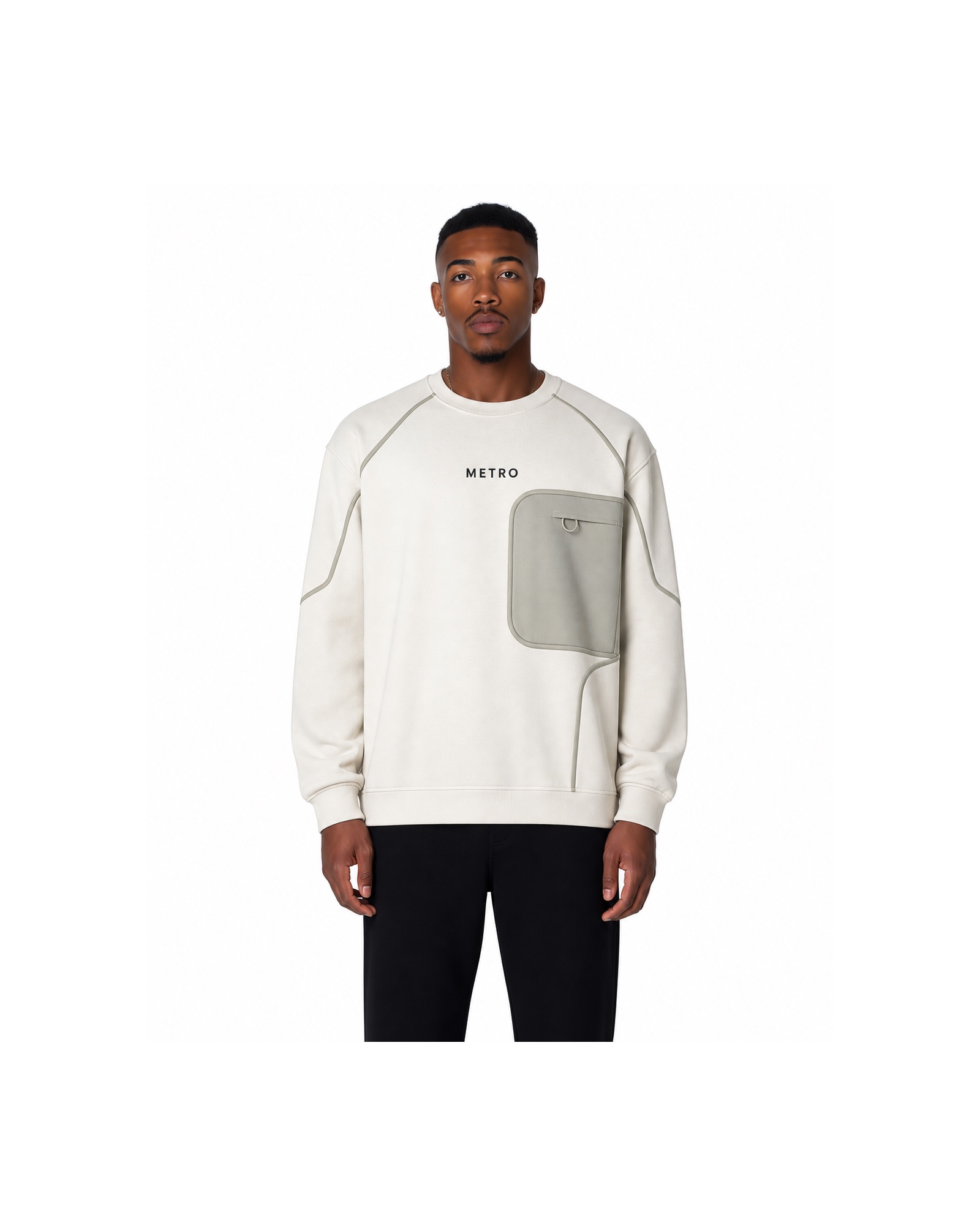 METRO Cloud Pocket Long-Sleeve Tee front product view on a white background