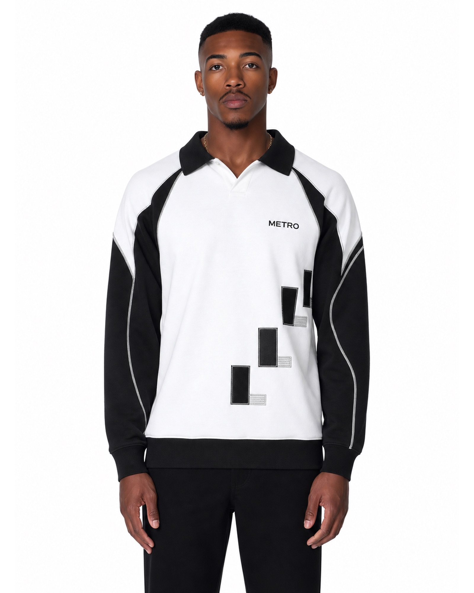 METRO Mono Step Rugby Top front product view on a white background