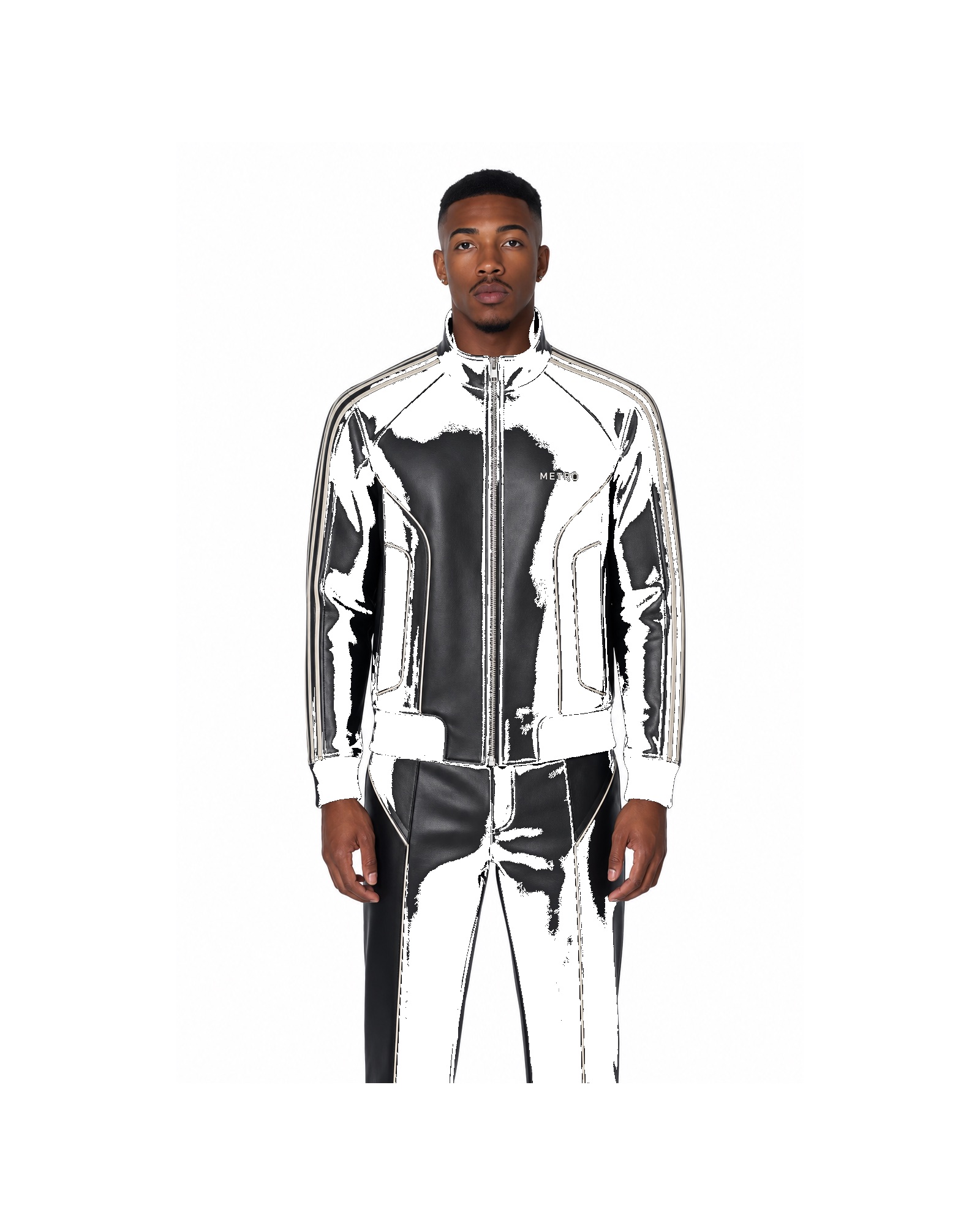 METRO Chrome Reflection Jacket front product view on a white background