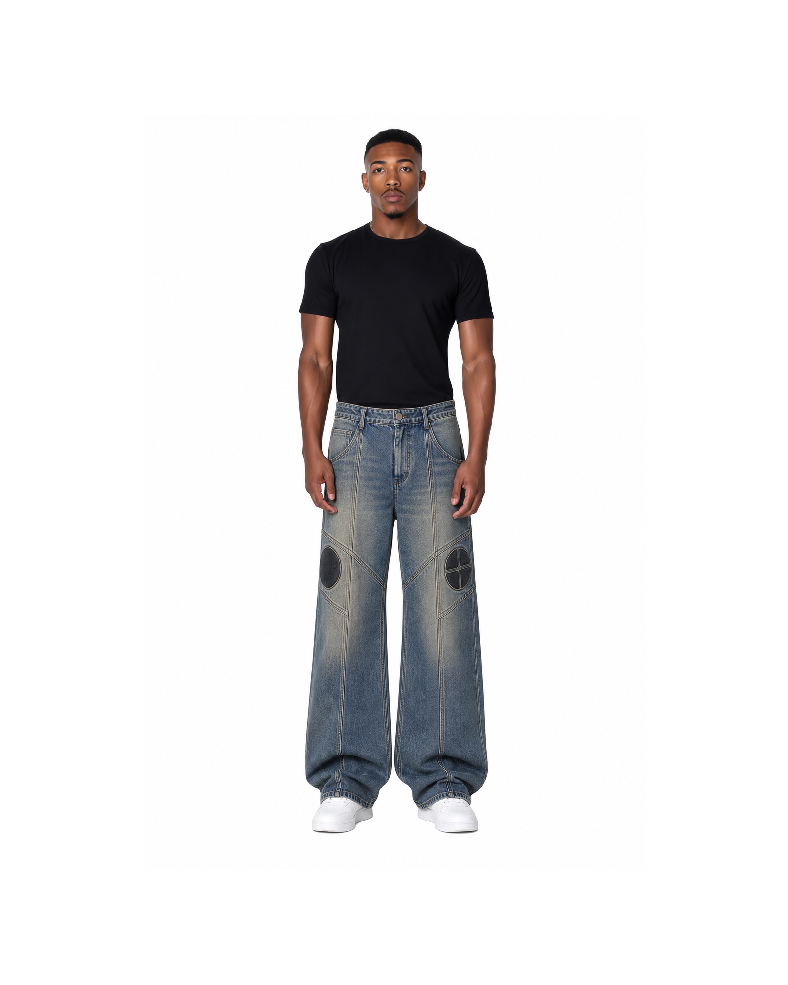 METRO Coalfade Wide Jeans front product view on a white background